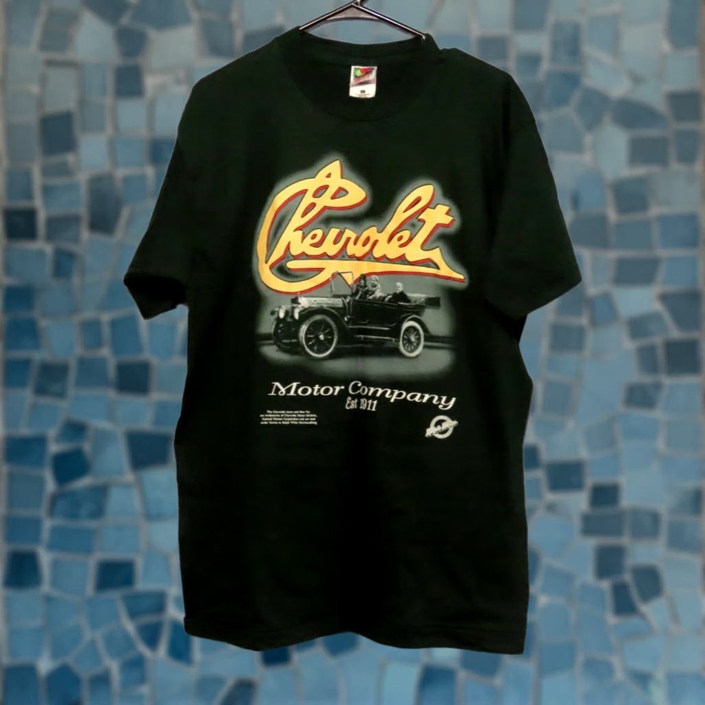 Vintage Chevrolet T-Shirt Men Dark Green Graphic Front White Ralph Logo Crew Neck Short Sleeve L Size US L / EU 52-54 / 3 - 1 Thumbnail