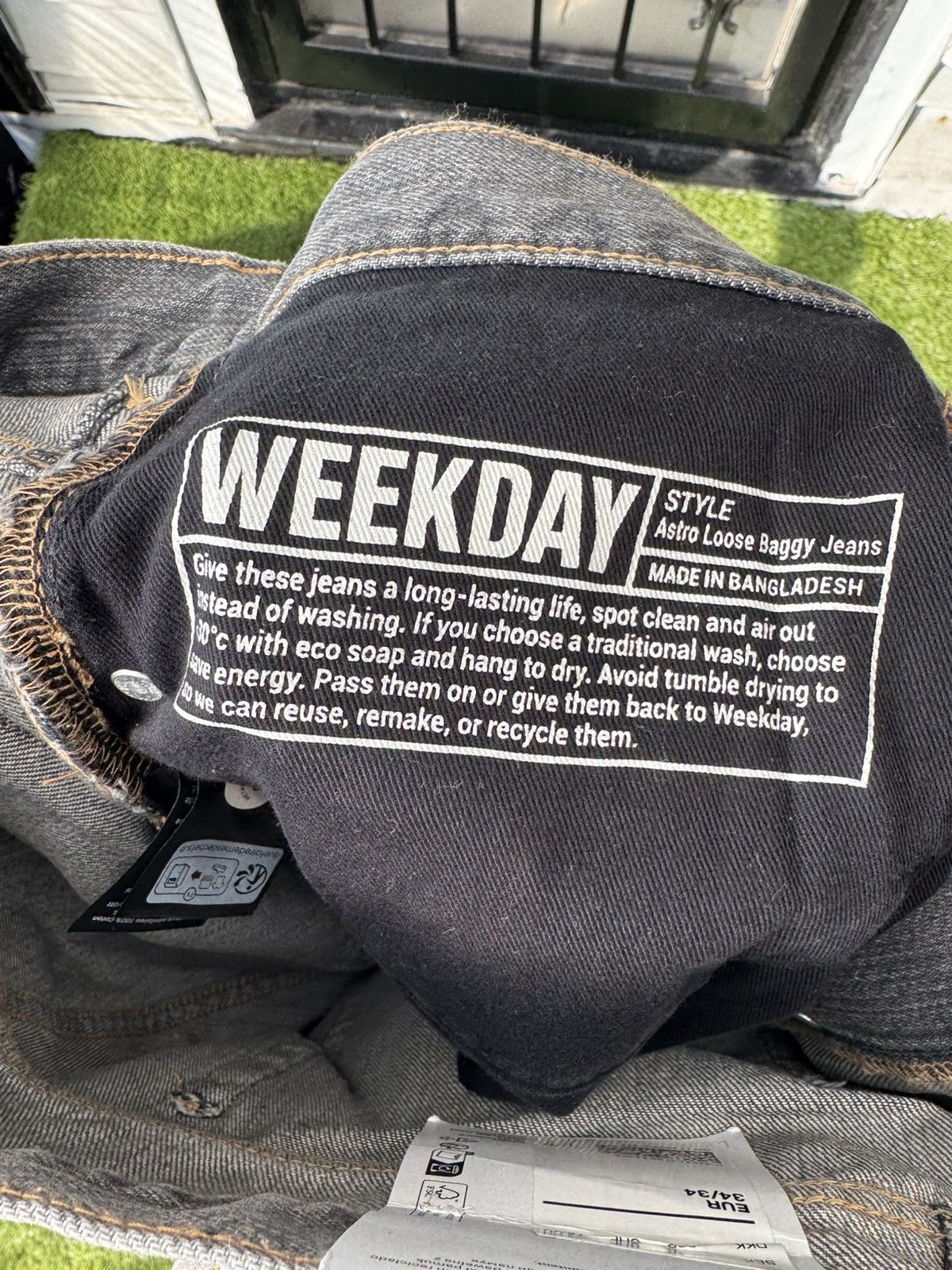Weekday WEEKDAY Astro Baggy jeans Mine Grey (New) Size US 34 / EU 50 - 5 Thumbnail