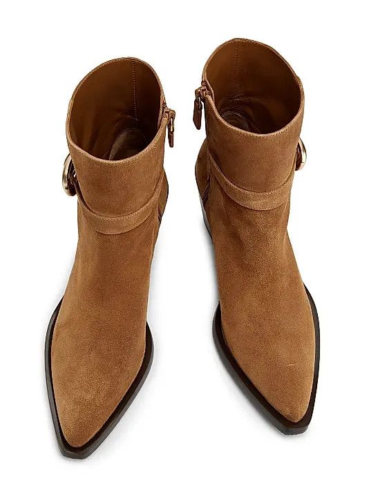 Stuart Weitzman os11x0326 Maven Suede Booties in Dark Brown Size US 5.5 / IT 35.5 - 4 Thumbnail