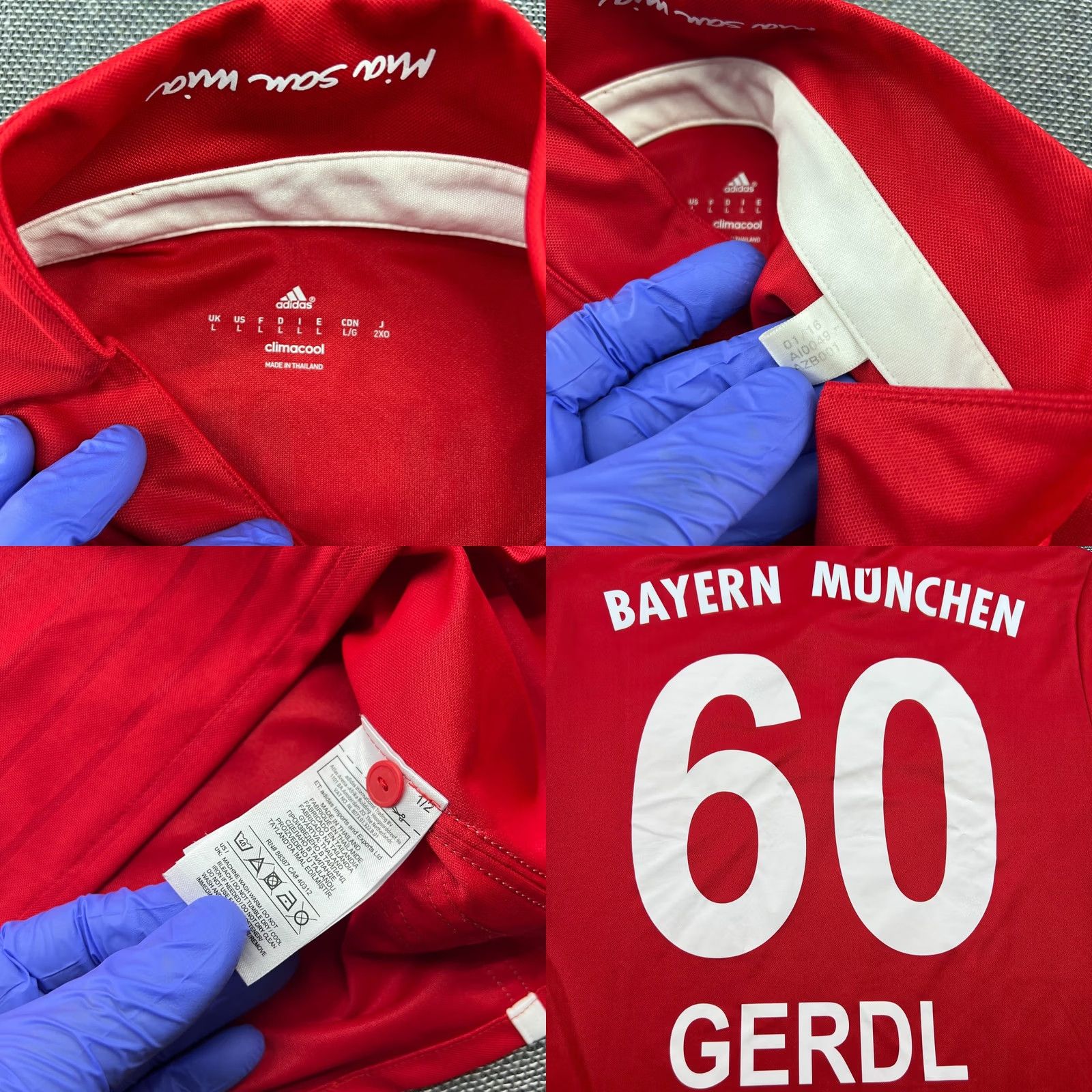 Adidas Adidas Bayern Munich 2016 2017 Home Football Shirt Jersey Mens Large Red Size US L / EU 52-54 / 3 - 9 Thumbnail