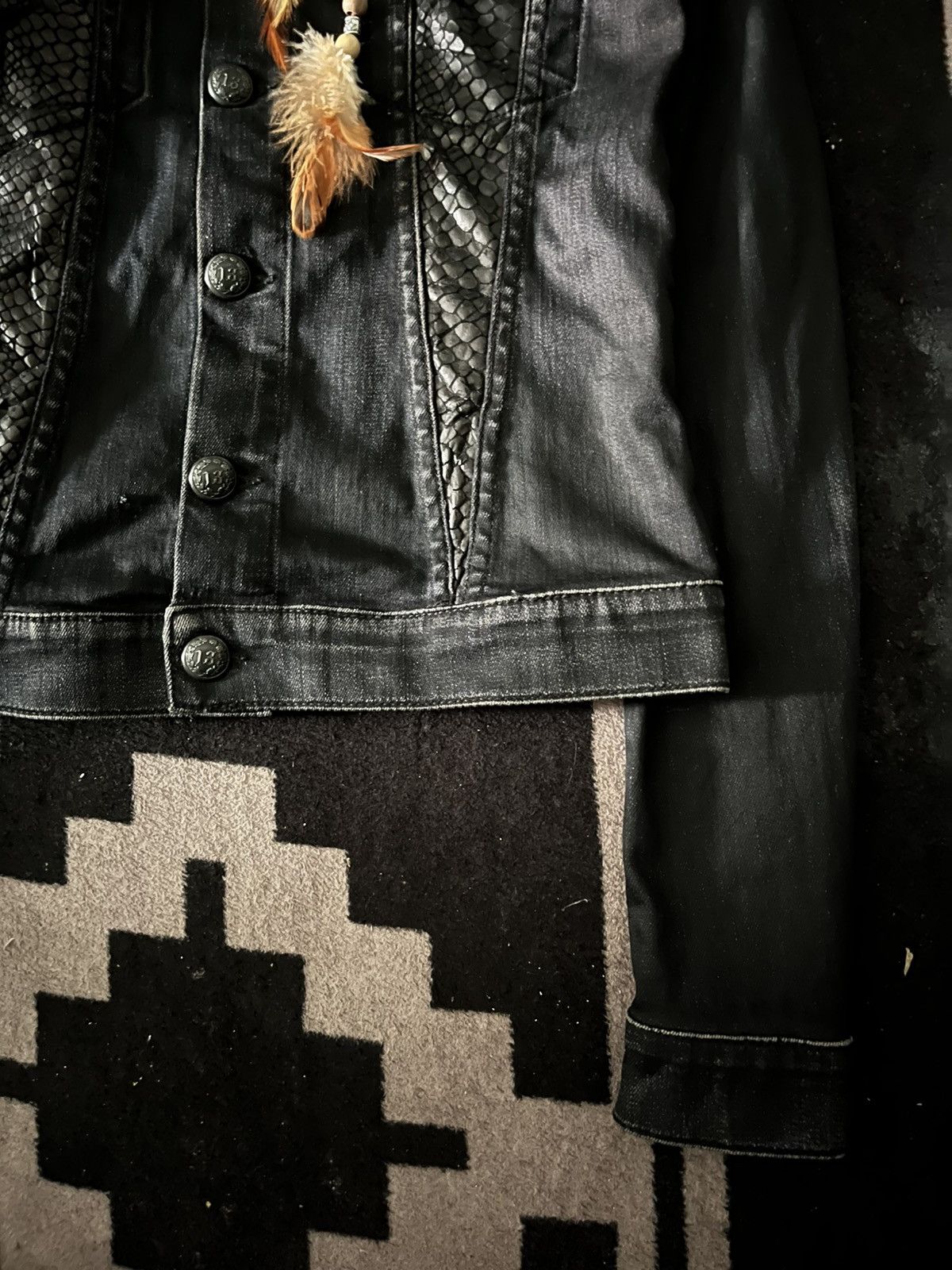 R13 Archive R13 snake skin waxed denim jacket Size US XS / EU 42 / 0 - 5 Thumbnail