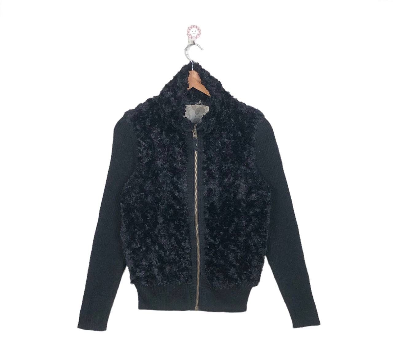 Japanese Brand 2000s Japanese NEXT Faux Fur Knit Long Sleeve Knitwear Size US S / EU 44-46 / 1 - 1 Thumbnail