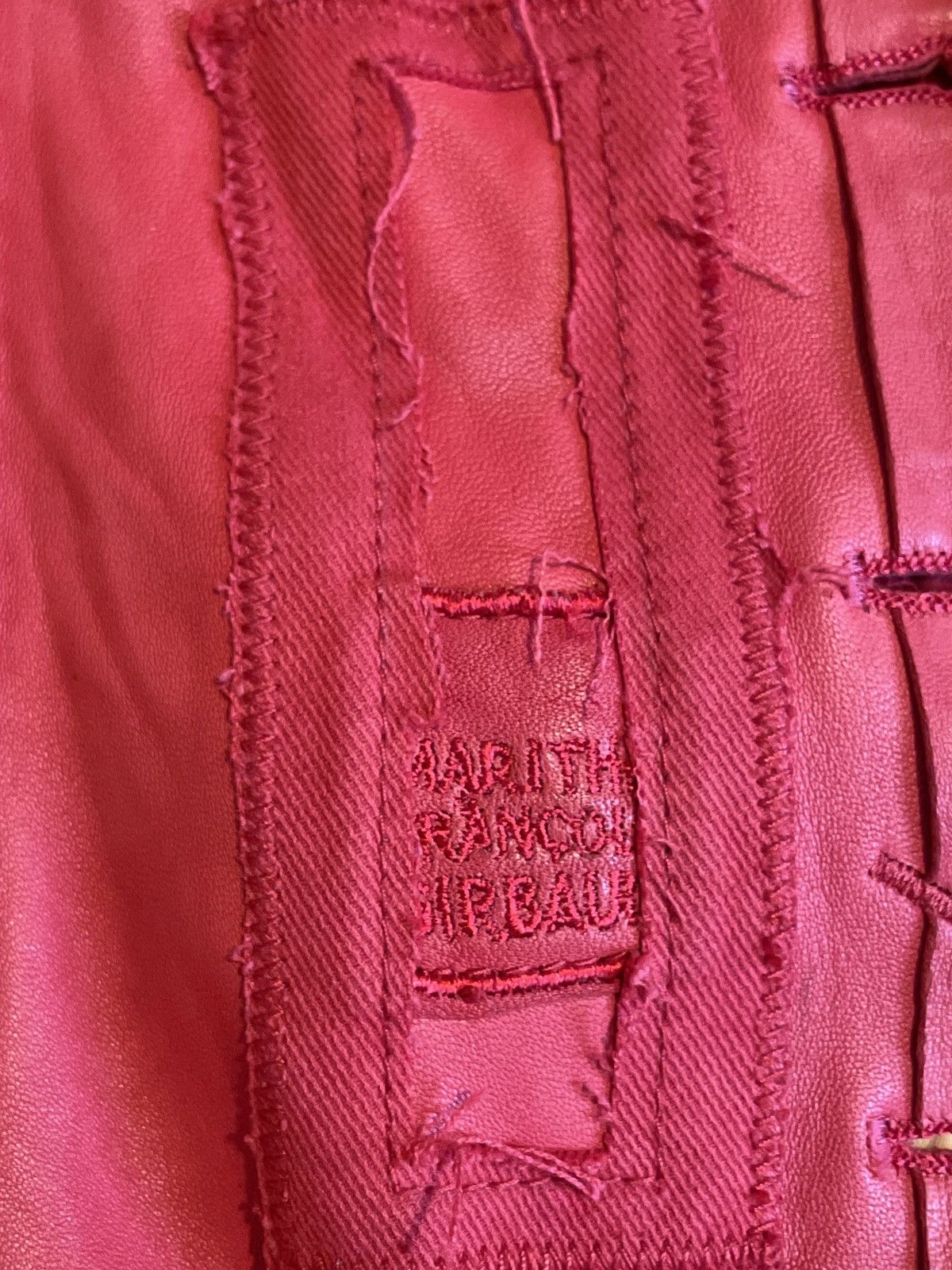 Marithe + Francois Girbaud Marithé + François Girbaud Red Lambskin Leather Jacket Size M / US 6-8 / IT 42-44 - 4 Thumbnail