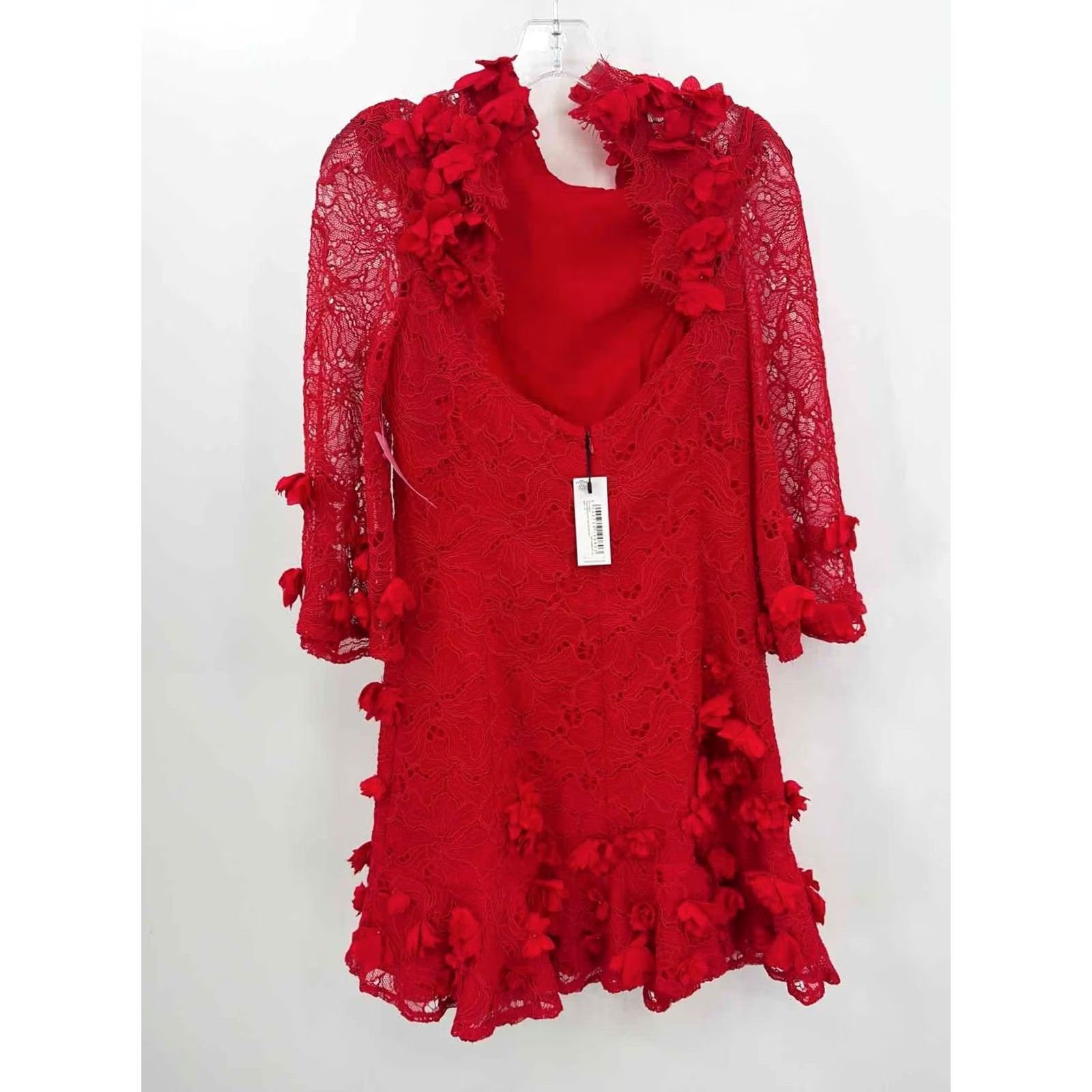 Karen Millen Karen Millen Red Dress Short Long Sleeve 6 Regular Womens Size M / US 6-8 / IT 42-44 - 2 Thumbnail