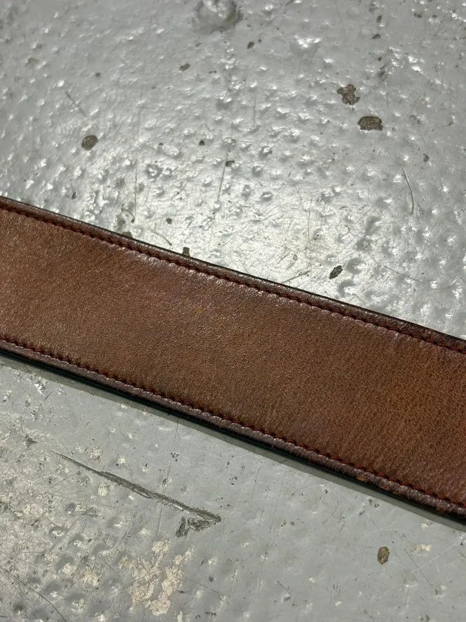 Gucci 2000s Gucci Brown Leather Propaganda belt by Tom Ford Size ONE SIZE - 6 Thumbnail