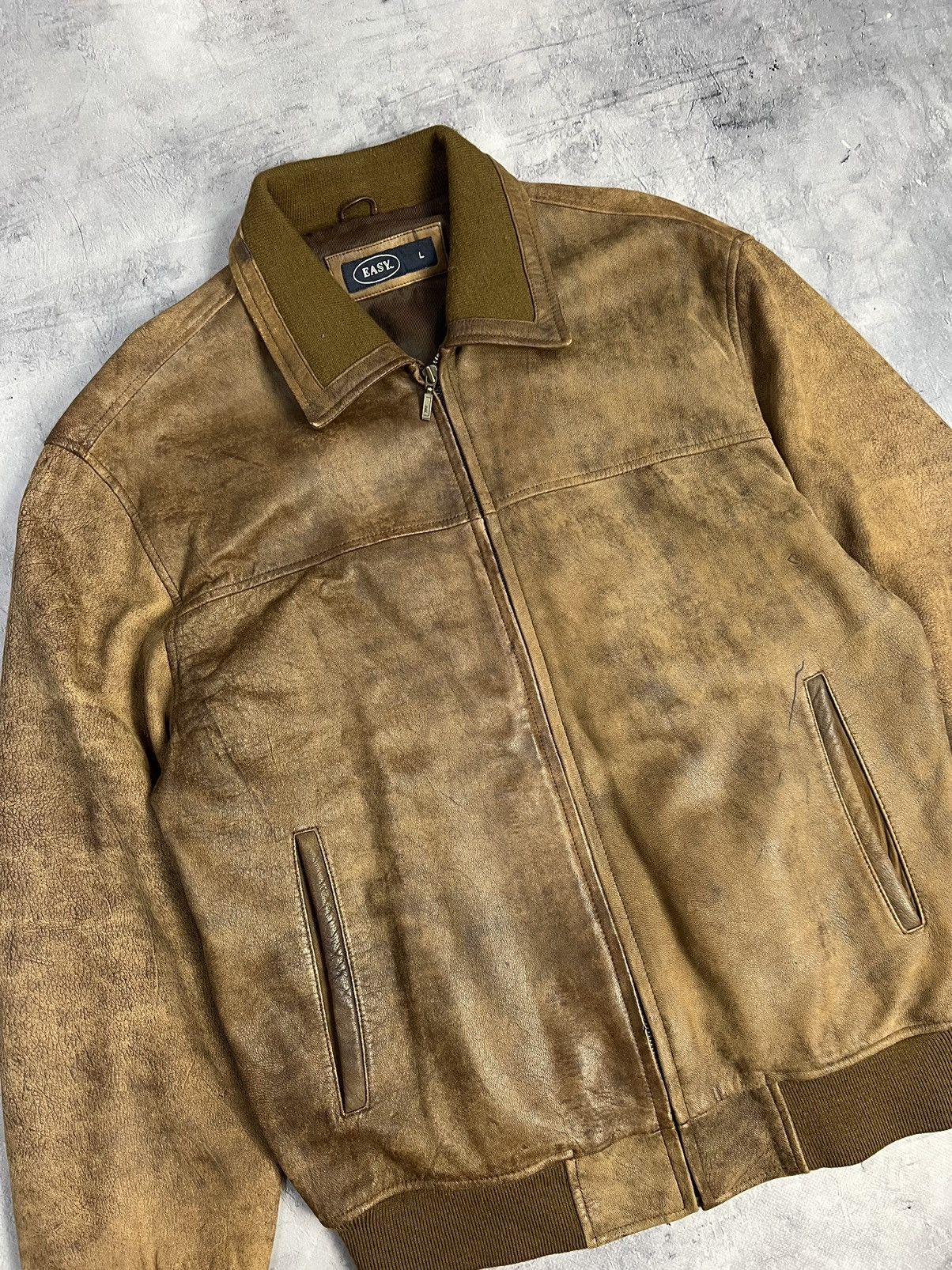 Vintage Vintage Leather Jacket Brown Size L Size US L / EU 52-54 / 3 - 2 Thumbnail
