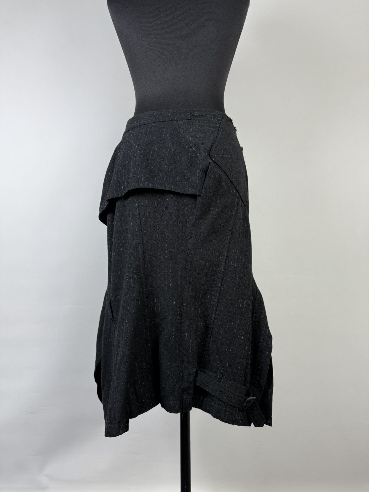 Junya Watanabe Junya Watanabe Wool Asymmetrical de-constructed trech skirt Size 30" / US 8 / IT 44 - 8 Thumbnail