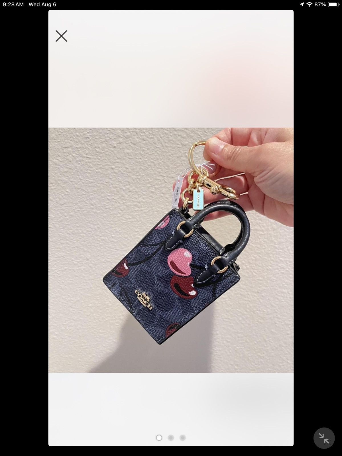 Coach Coach North/South Mini Tote Bag Charm Size ONE SIZE - 6 Thumbnail