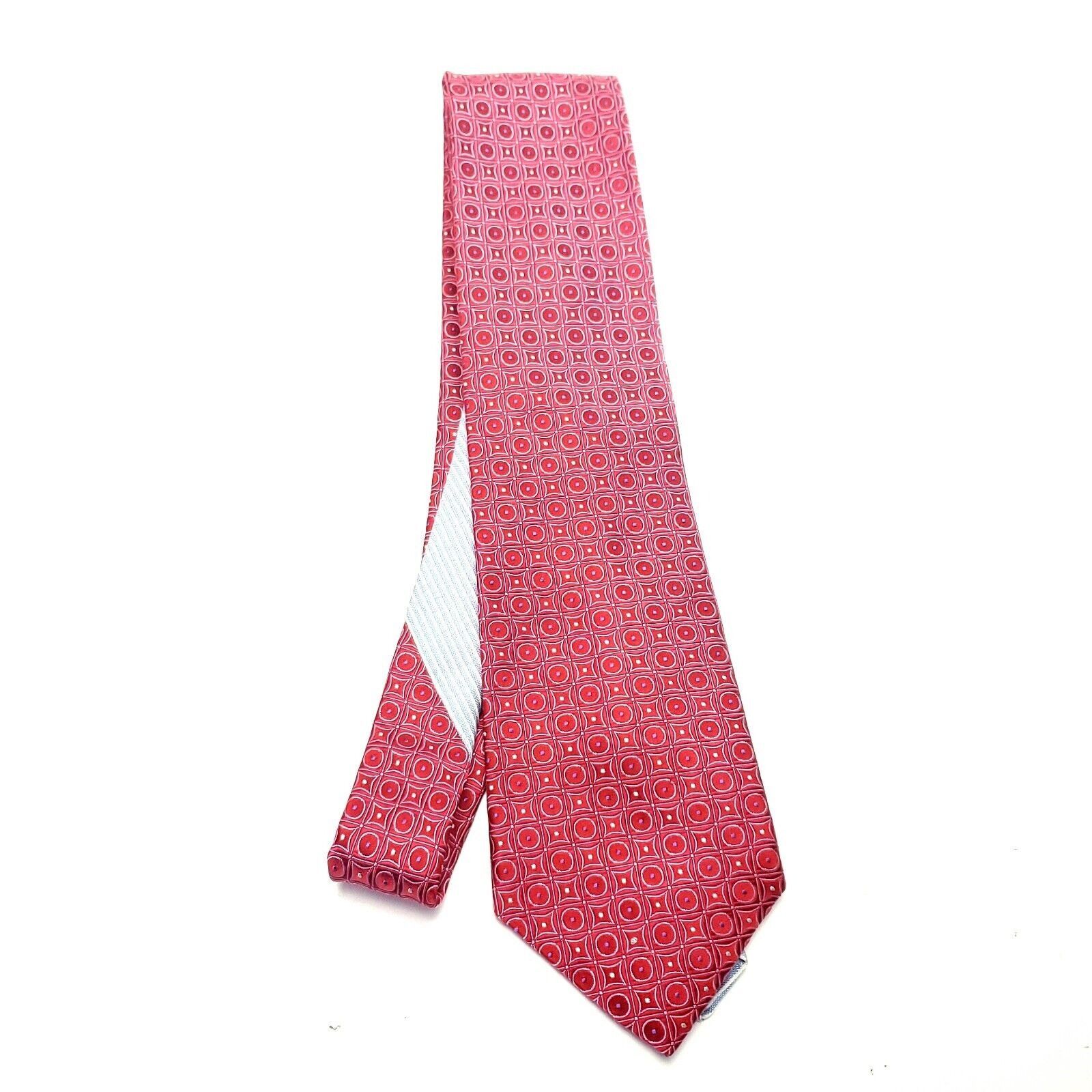 Tommy Hilfiger Tommy Hilfiger Red Silk Tie Woven Check Size ONE SIZE - 6 Thumbnail