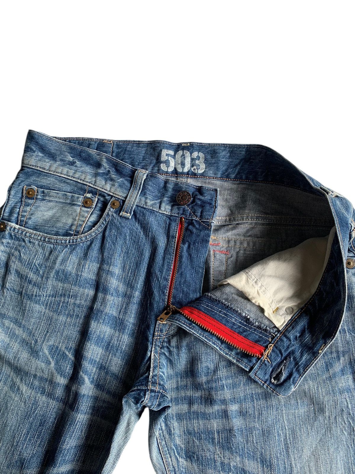 Edwin VINTAGE FLARE EDWIN 503 PUNK STYLE FADED AND RUSTY DENIM☠️🎌 Size US 34 / EU 50 - 16 Thumbnail