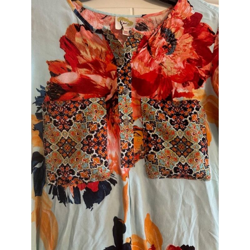 Anthropologie Fig & Flower by Anthropologie floral button Tunic Dress M Size M / US 6-8 / IT 42-44 - 5 Thumbnail