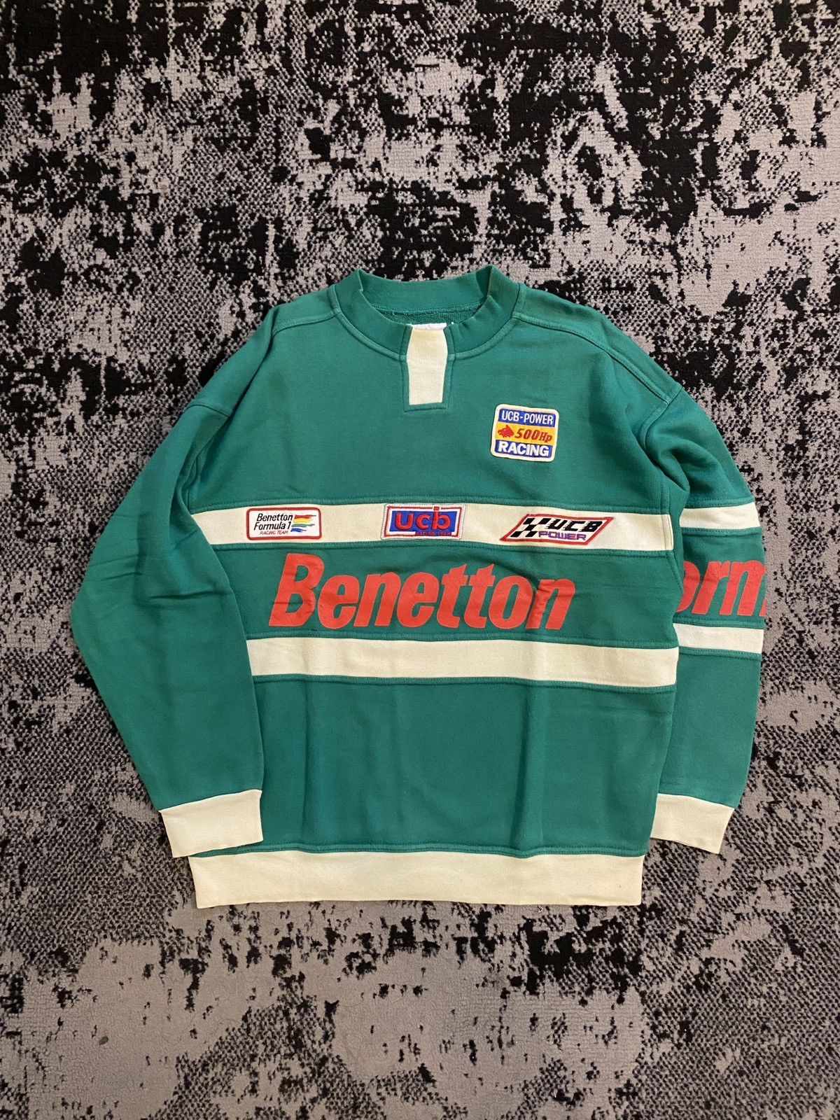 United Colors Of Benetton United Colors of Benetton Patchwork Printed Sweatshirts Size US M / EU 48-50 / 2 - 1 Thumbnail