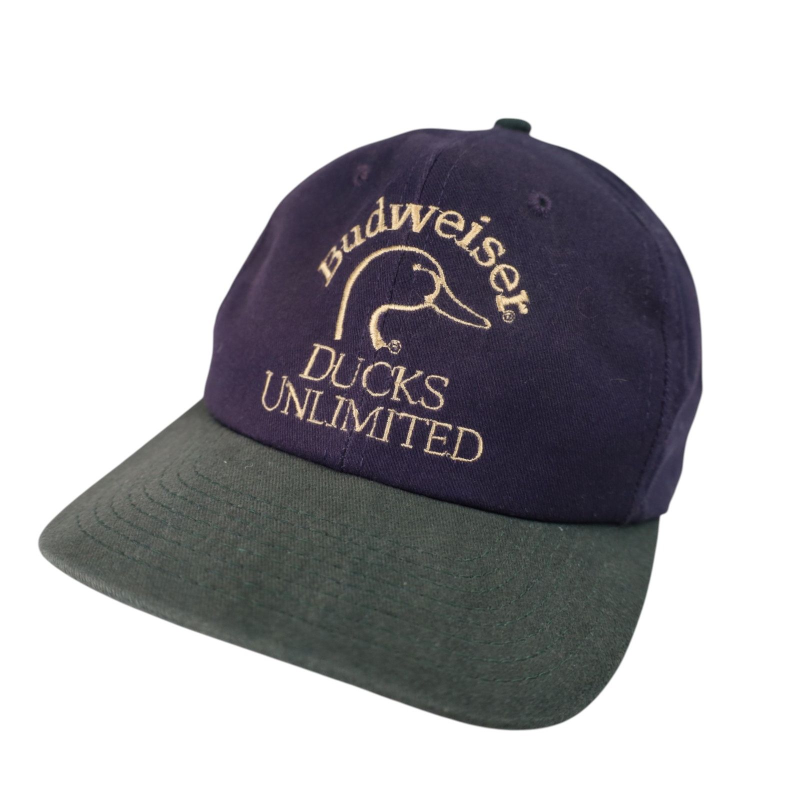 Budweiser × Vintage Vintage Budweiser x Ducks Unlimited Spellout Snapback Hat Size ONE SIZE - 1 Thumbnail