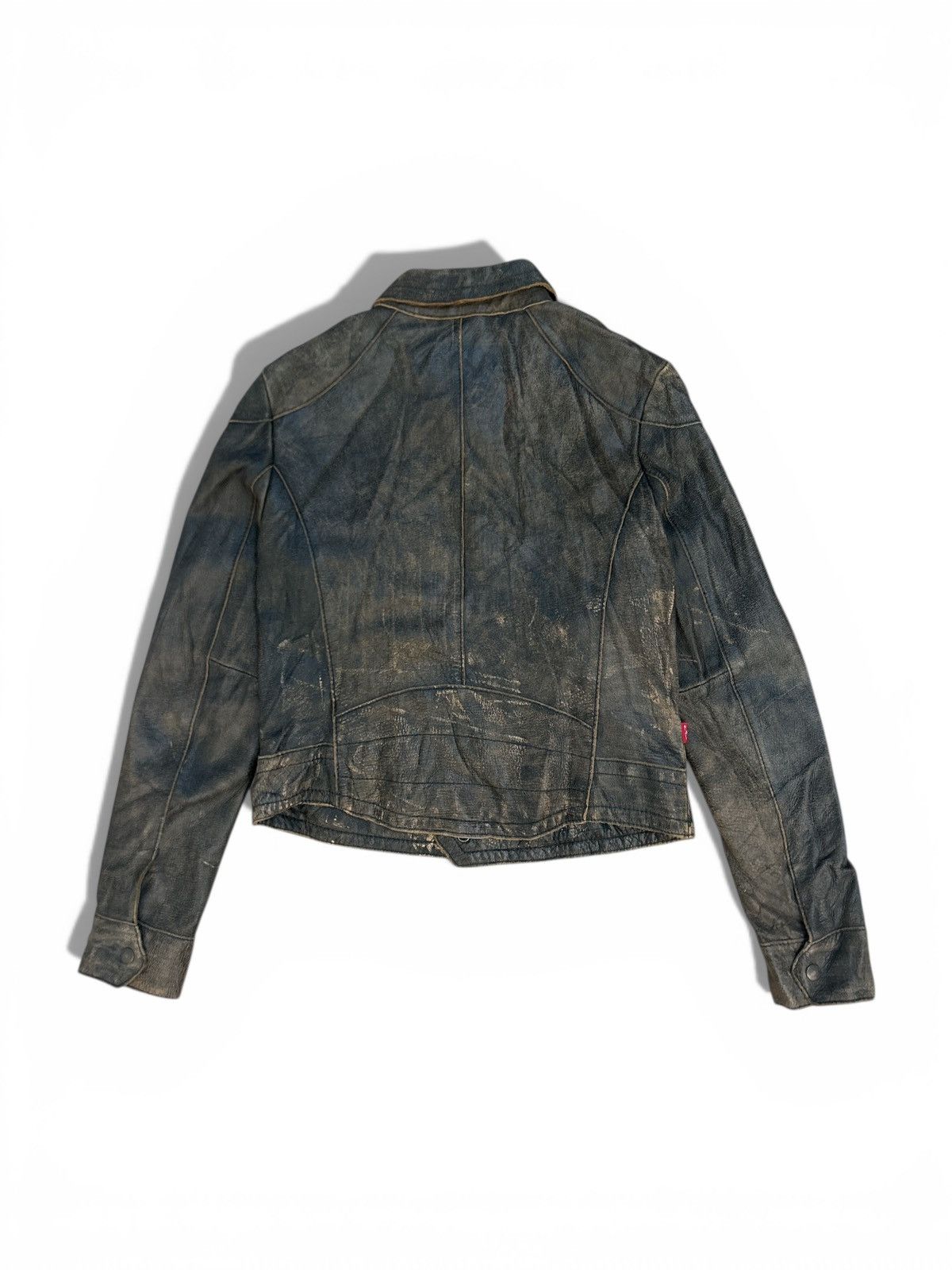 Levi's Levi’s Distressed Cowhide Leather Biker Jacket Vintage Style Size US L / EU 52-54 / 3 - 6 Thumbnail