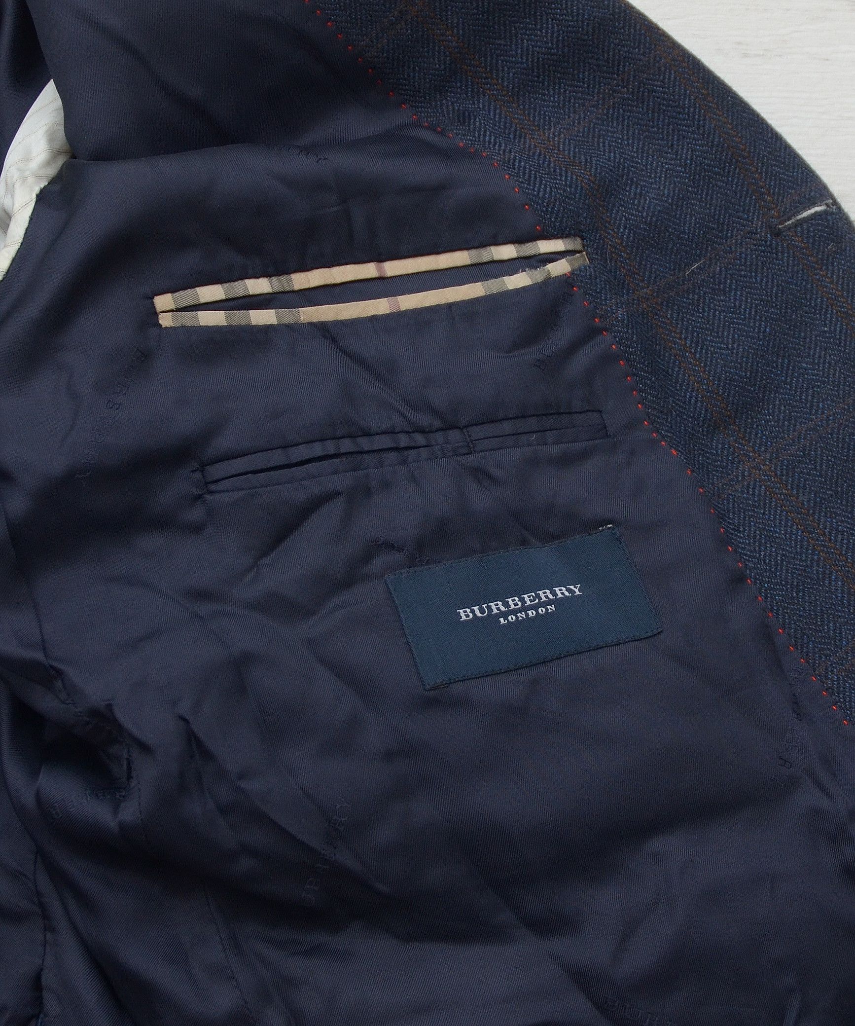 Burberry × Burberry Prorsum Vintage BURBERRY London Wool Tweed Check Blazer size 56 Size 54R - 11 Thumbnail