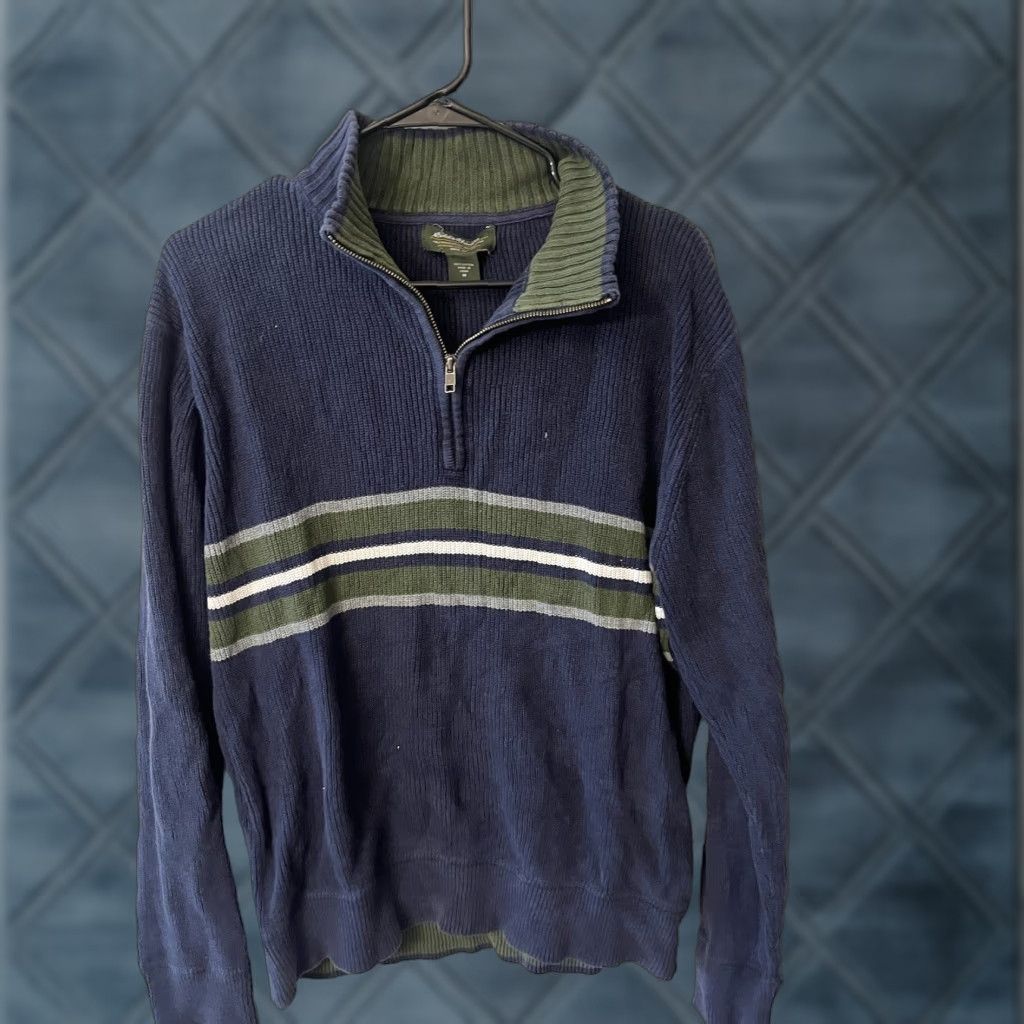 Eddie Bauer Eddie Bauer Pullover Sweater 1/4 Zip Fleece Medium Blue Women Size M / US 6-8 / IT 42-44 - 1 Thumbnail