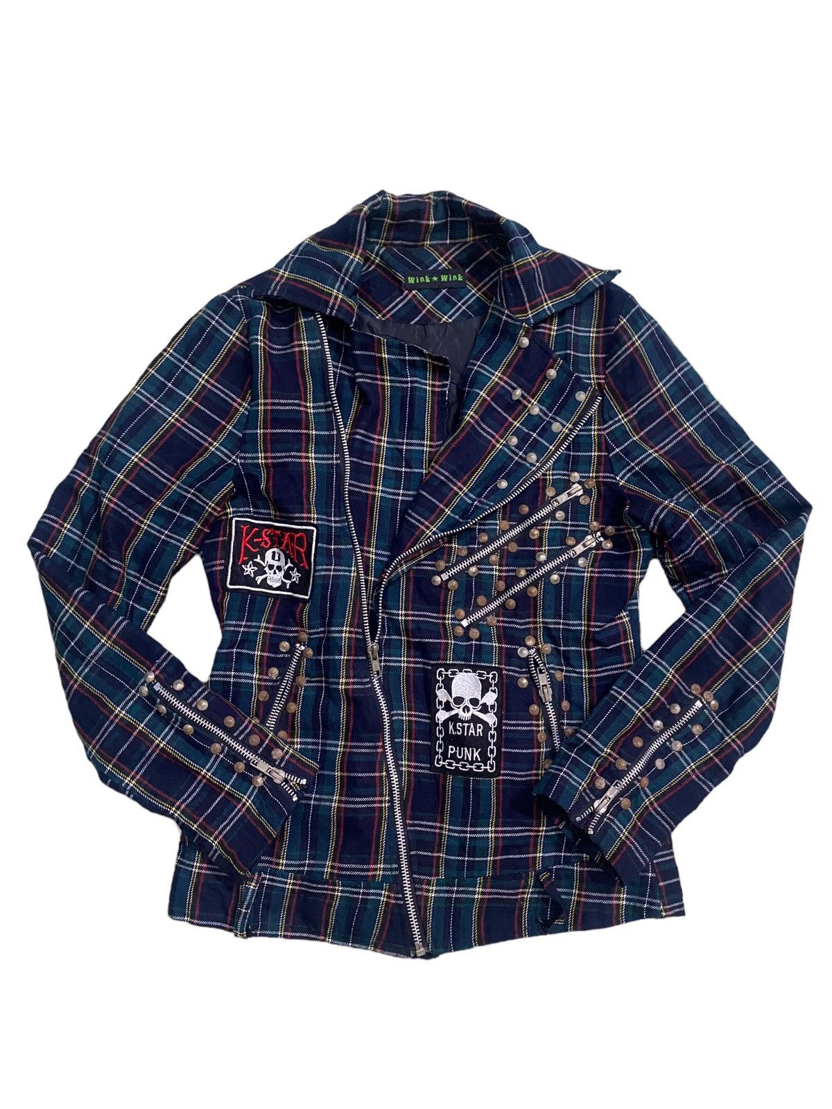 Seditionaries 💥Japanese Wink Wink Seditionaries Tartan Studs Jacket Size S / US 4 / IT 40 - 1 Thumbnail
