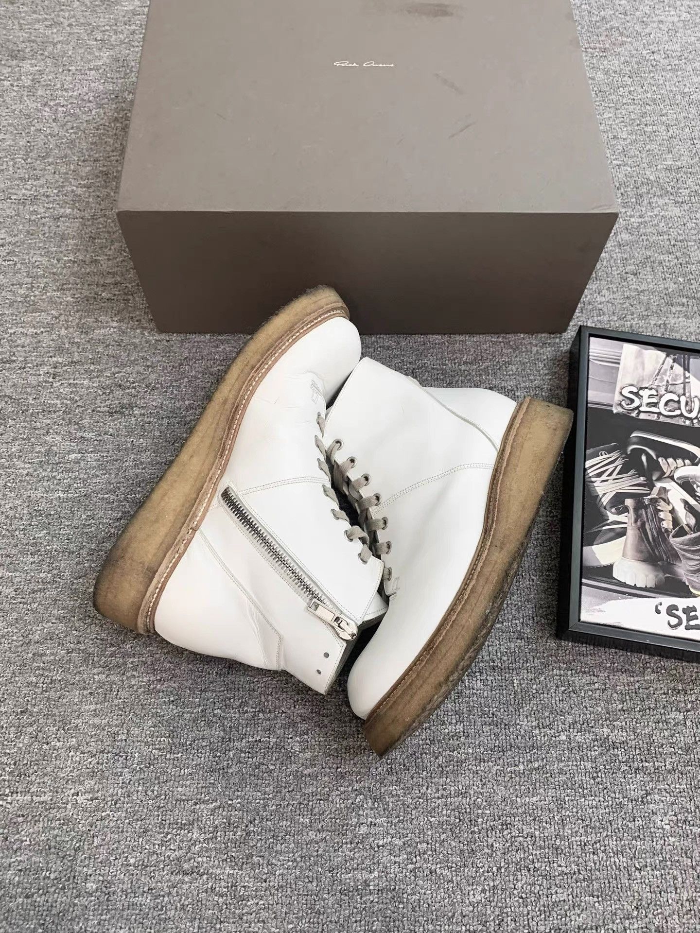Rick Owens Rick Owens 13FW Mainline Milk Rubber Sole Martin Boots K34 Size US 9 / EU 42 - 5 Thumbnail