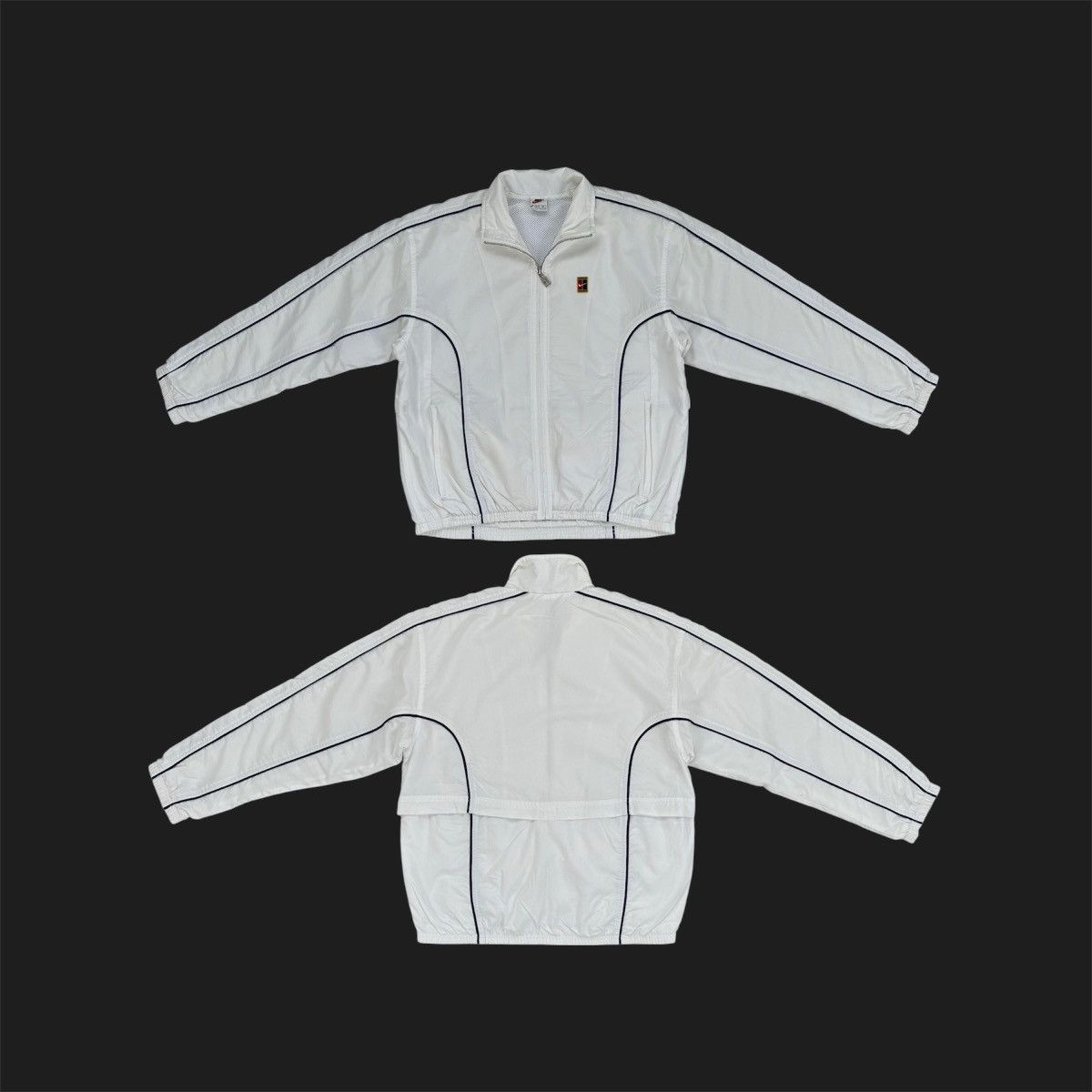 Nike 90s Nike Court Vintage Windbreaker Jackets Size S / US 4 / IT 40 - 1 Thumbnail