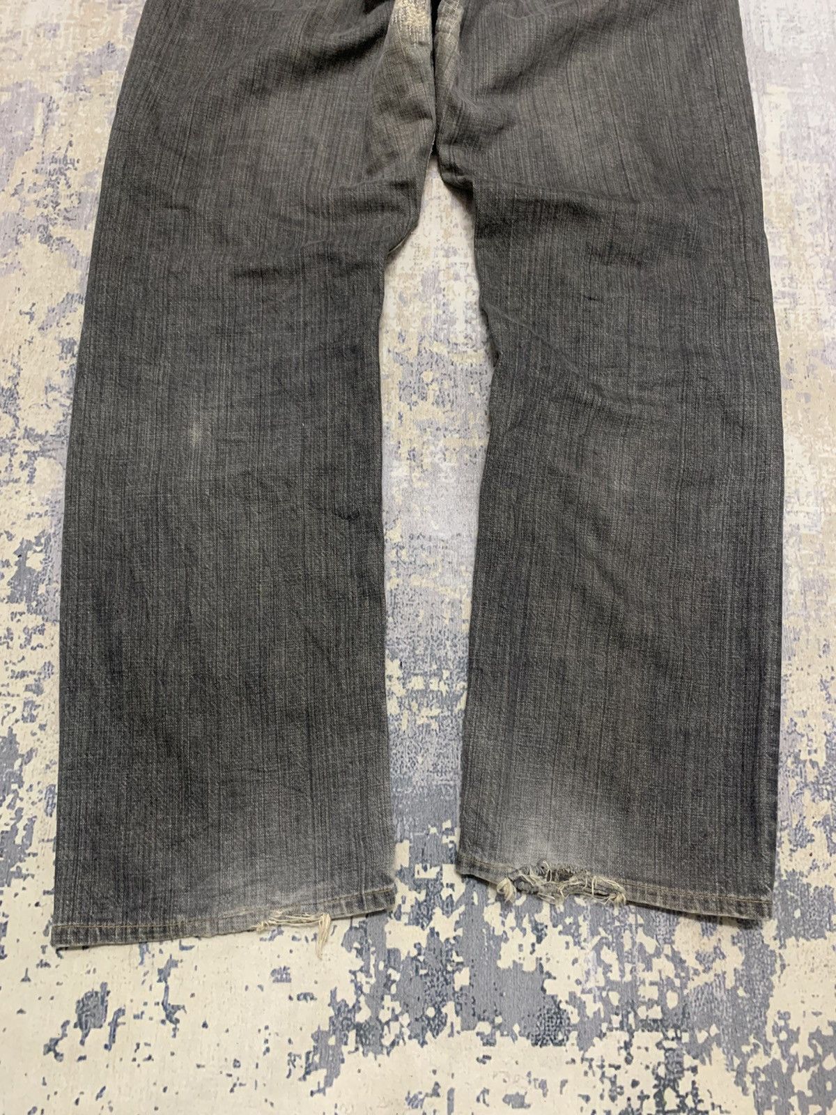 Japanese Brand Vintage Wrangler Distressed Rusty Loose Jeans 31x30 Size US 33 - 10 Thumbnail