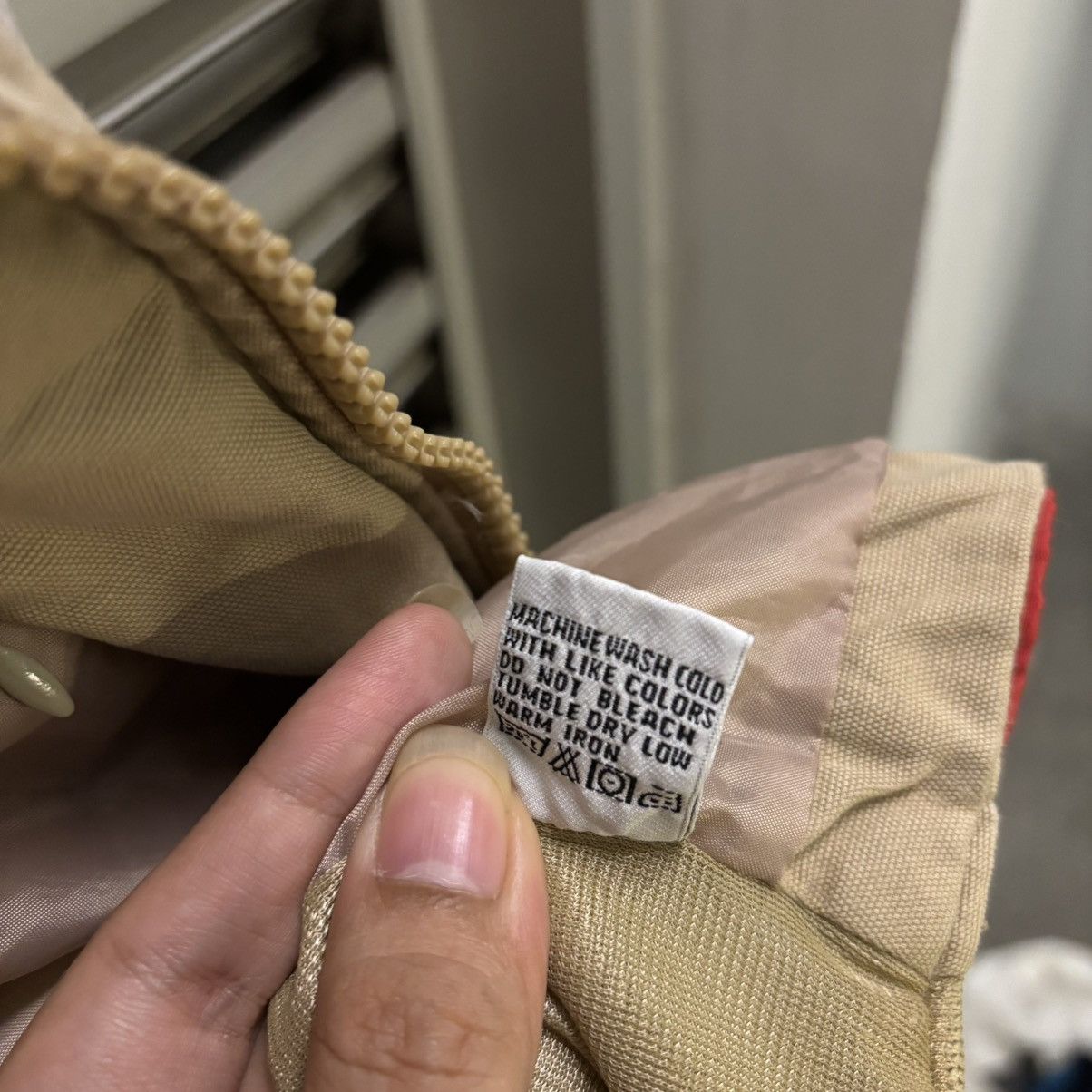 Armani Exchange × Vintage Vintage Armani Exchange Racing Stripe Jacket Beige/Red Size US L / EU 52-54 / 3 - 8 Thumbnail