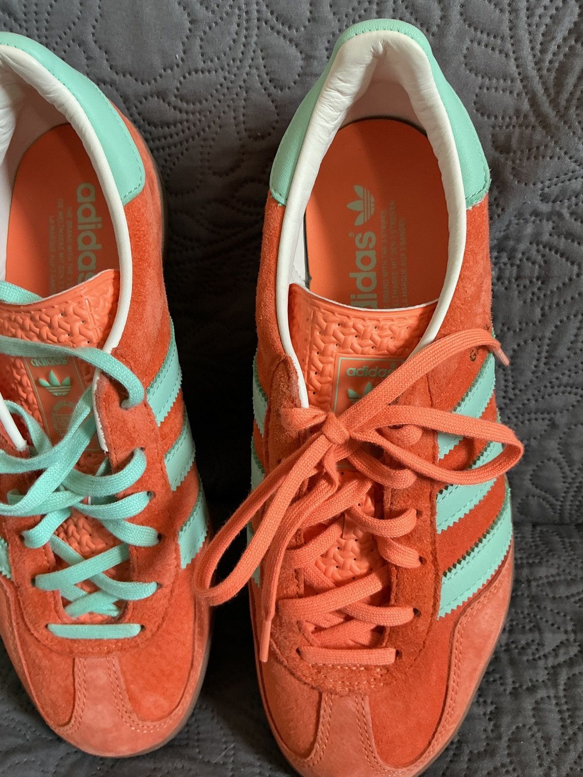 Adidas Adidas Gazelle Orange / Clear Mint (Turquoise) — New Size US 7 / IT 37 - 8 Thumbnail