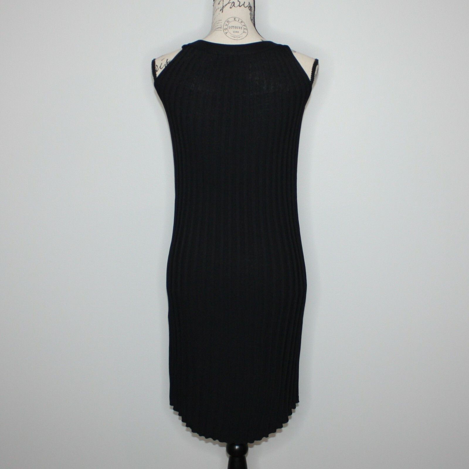 Other Raoul Ribbed Cotton-Blend Mini Black Dress MSRP $715 Size L / US 10 / IT 46 - 14 Thumbnail