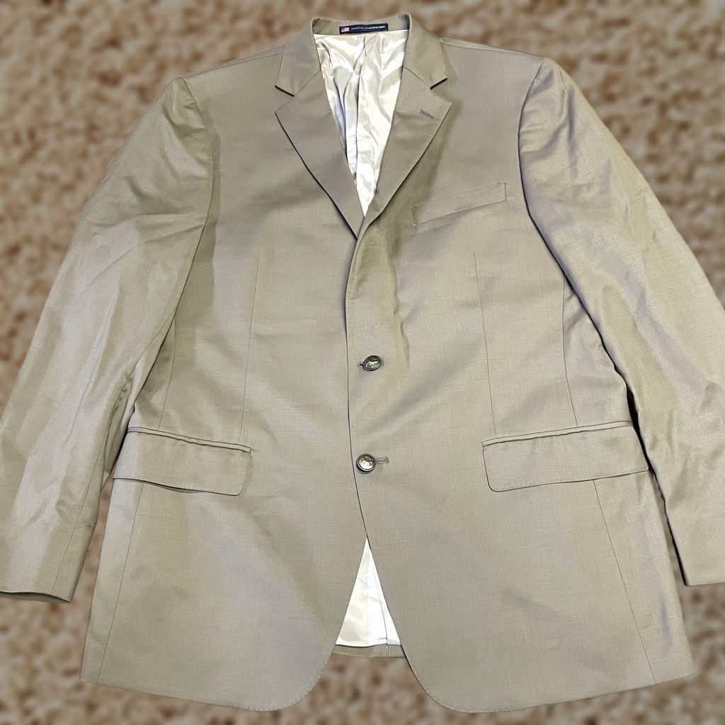 Hart Schaffner Marx Hart Schaffner & Marx Dillards Suit Jacket Adult 44R Brown 2 Button Blazer Men Size 44R - 1 Thumbnail