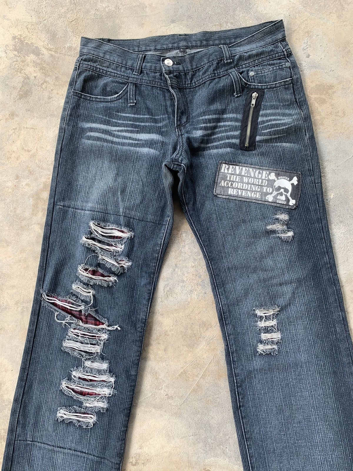 If Six Was Nine × Japanese Brand × Le Grande Bleu (L.G.B.) Rare Sex Pot Revenge Skull Punk Distressed Denim☠️🎌 Size US 33 - 3 Thumbnail