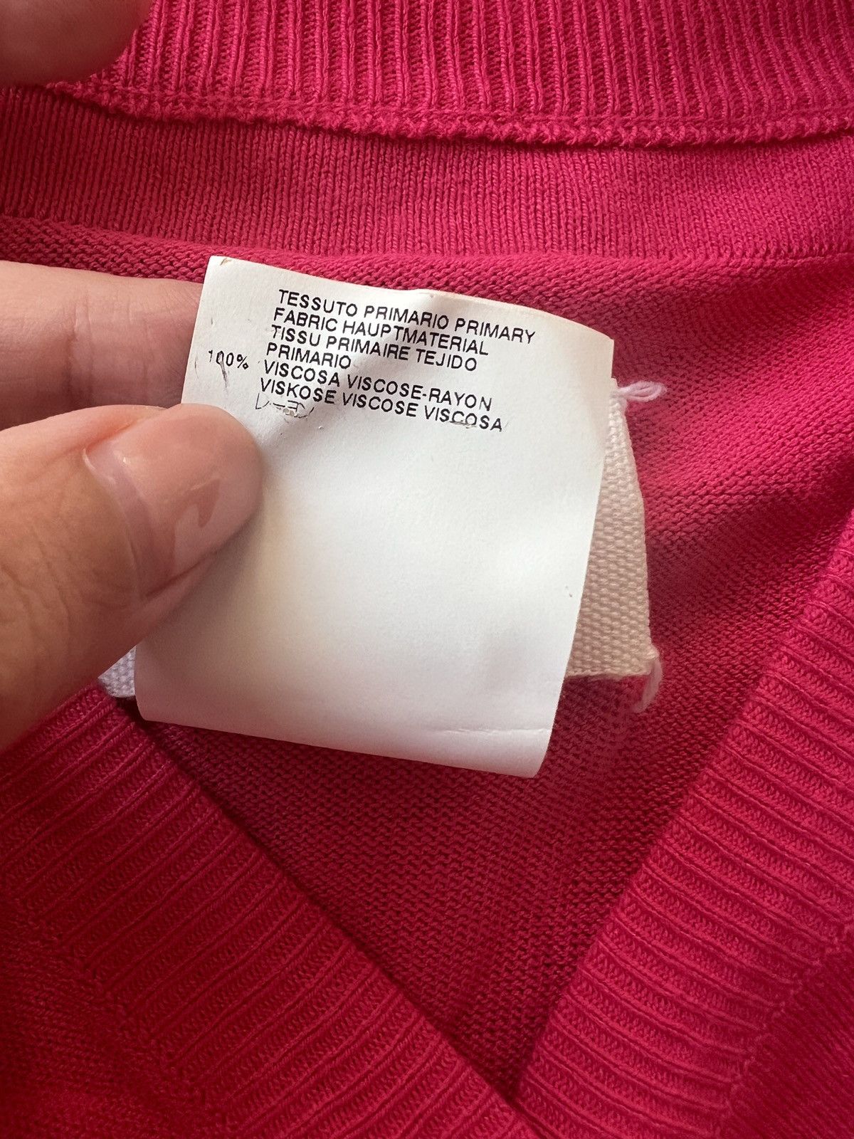 Maison Margiela Maison Margiela four stitches line 1 pink knit cardigan top Size M / US 6-8 / IT 42-44 - 8 Thumbnail