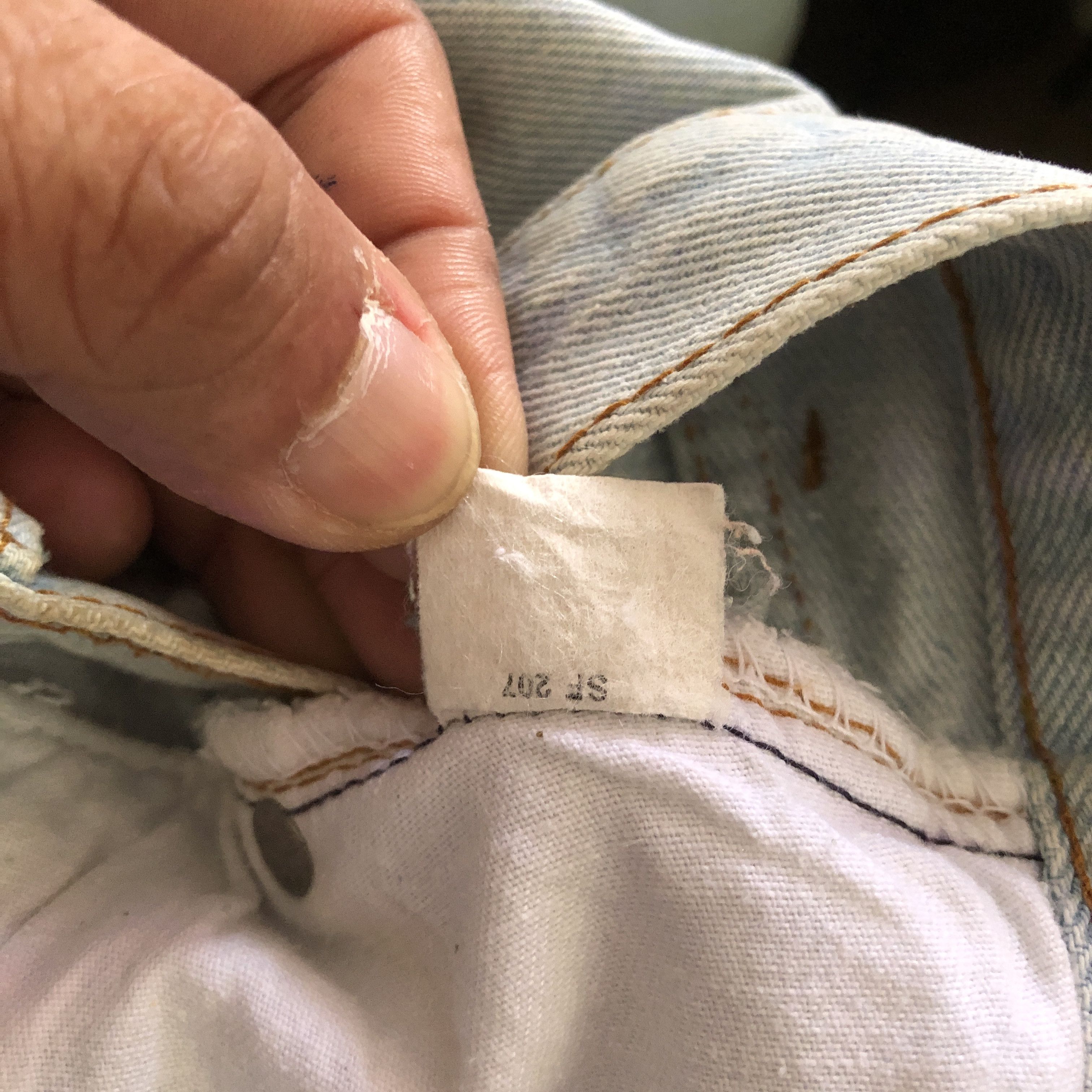 Levi's Vintage 70s Levis 501 Sun Faded Light Wash Blue Jeans Denim Size 28" / US 6 / IT 42 - 10 Thumbnail