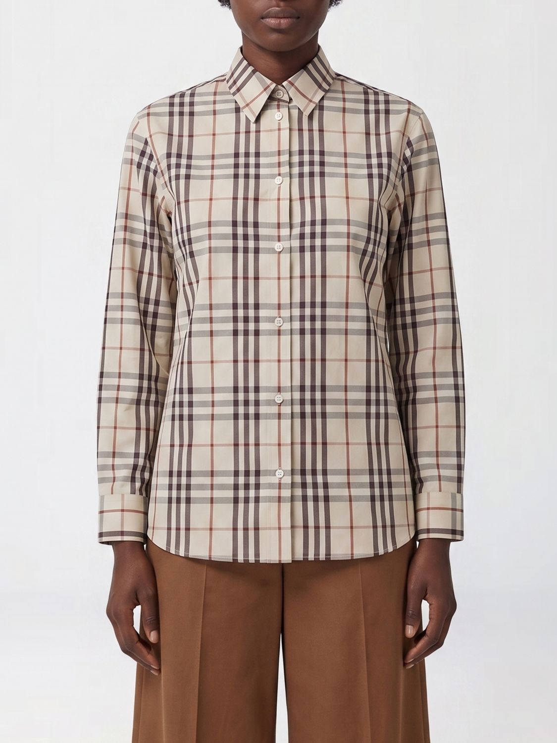 Burberry Burberry Shirt Woman Beige Size XS / US 0-2 / IT 36-38 - 1 Thumbnail