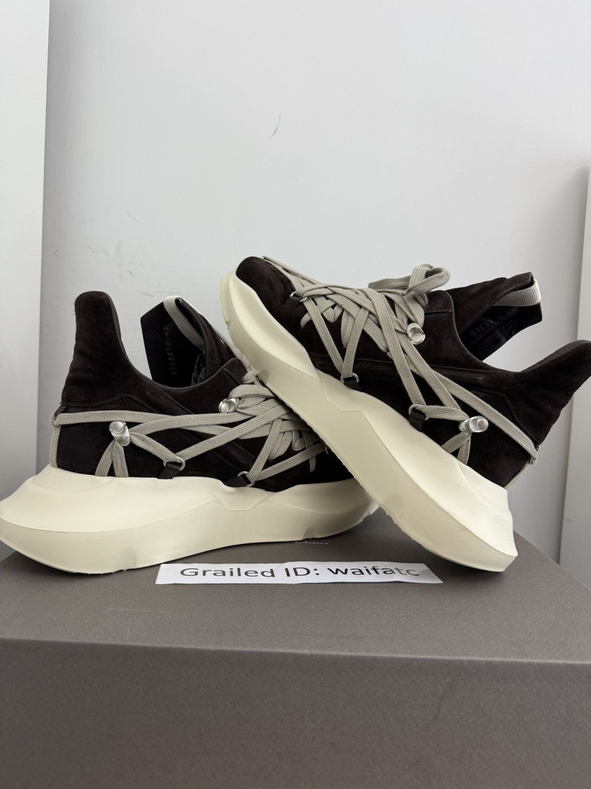 Rick Owens RICK OWENS HOLLYWOOD SUEDE MEGA LACE MAXIMAL GETH RUNNERS Size US 10 / EU 43 - 6 Thumbnail