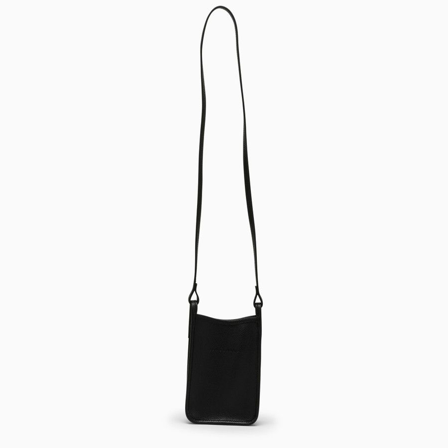 Longchamp o1d2blof0824 Size: OS / Le Foulonne Phone Holder in Black Size ONE SIZE - 1 Thumbnail
