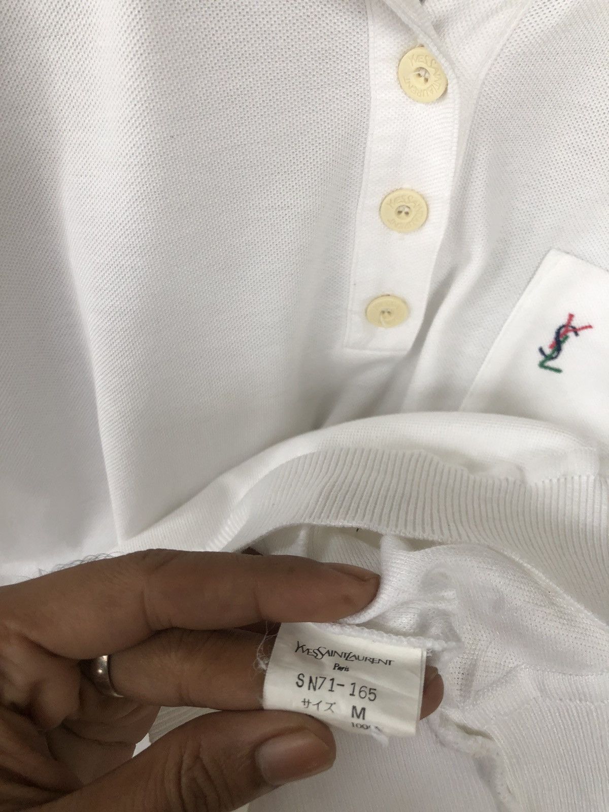 Japanese Brand × Vintage × Yves Saint Laurent Vintage YSL Shirt Sleeve Jumper Polo Size US S / EU 44-46 / 1 - 8 Thumbnail
