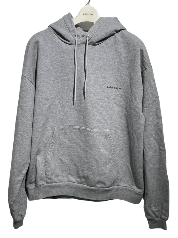 Balenciaga Balenciaga Small Logo Gray Hoodie Size US S / EU 44-46 / 1 - 1 Thumbnail