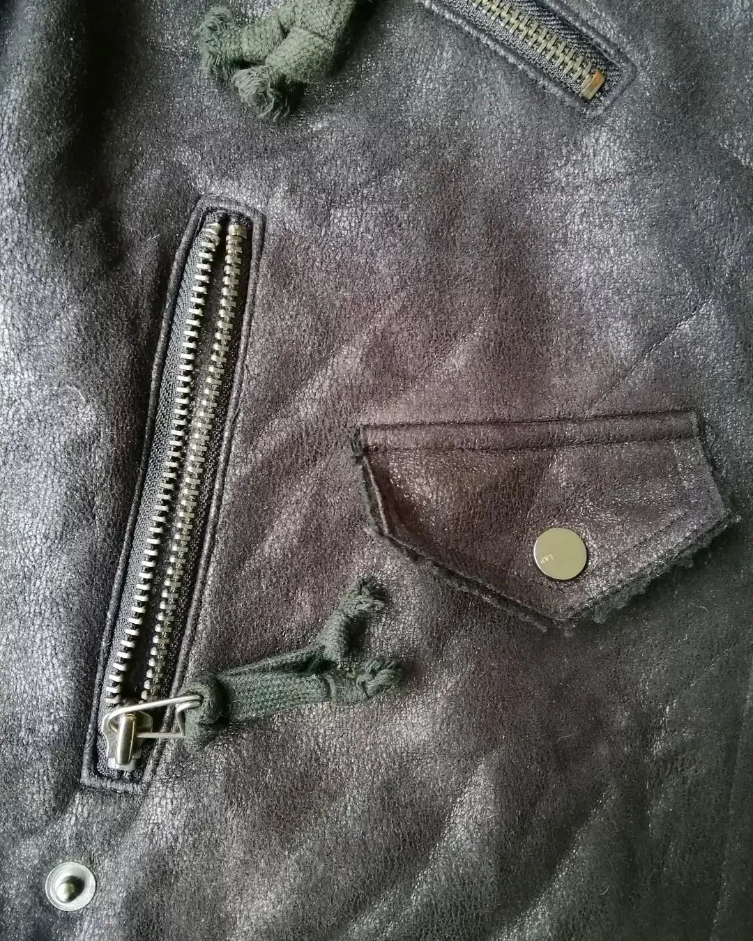 Japanese Brand LAP Los Angeles Project Faux Shearling Biker Aviator Jacket Size S / US 4 / IT 40 - 3 Thumbnail