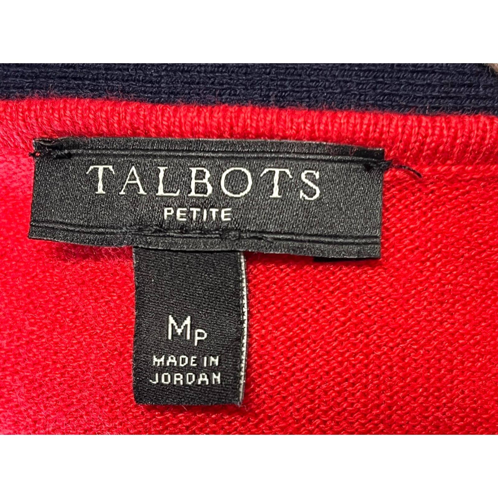 Talbots Talbots Cardigan Sweater Petite Sz Medium Red Pearl Buttons Vneck Classic Size M / US 6-8 / IT 42-44 - 6 Thumbnail