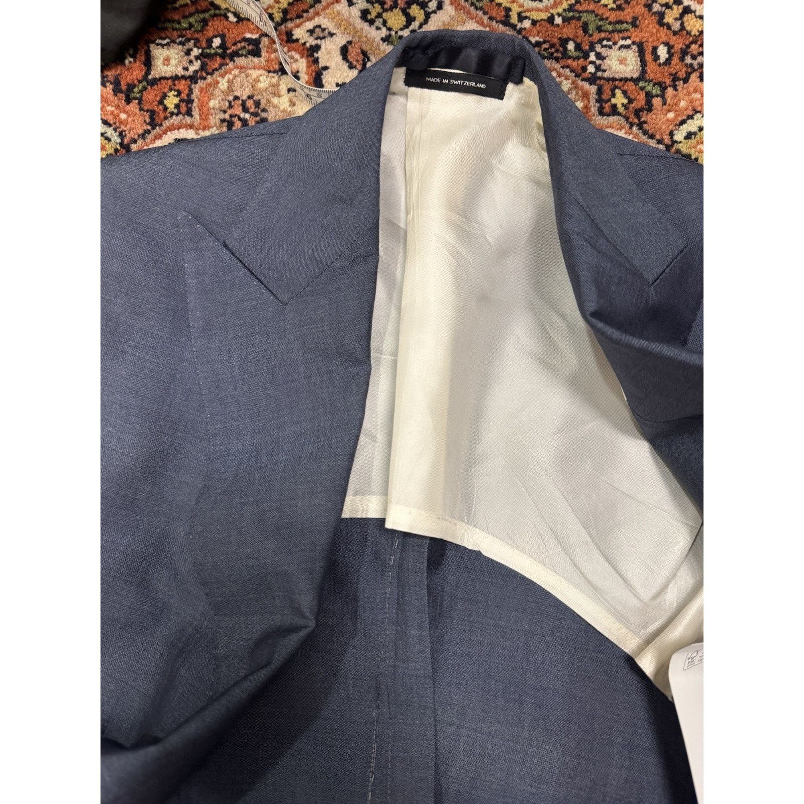 Tom Ford Tom Ford Wool Silk Sport Jacket Blue Peak Lapel 48 IT/ 38 US Size 38S - 10 Thumbnail