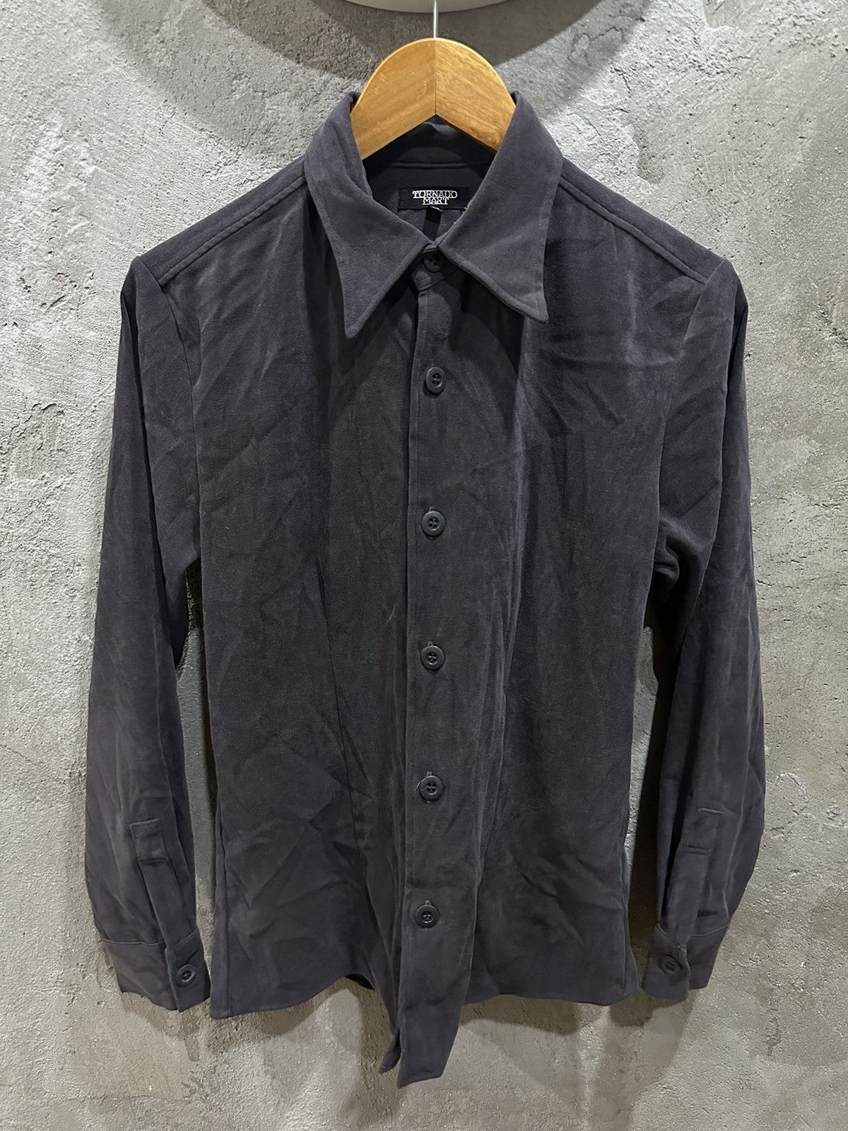 14th Addiction 2000s Tornado Mart - Gothic Black Metallic Shirt Size US M / EU 48-50 / 2 - 2 Thumbnail