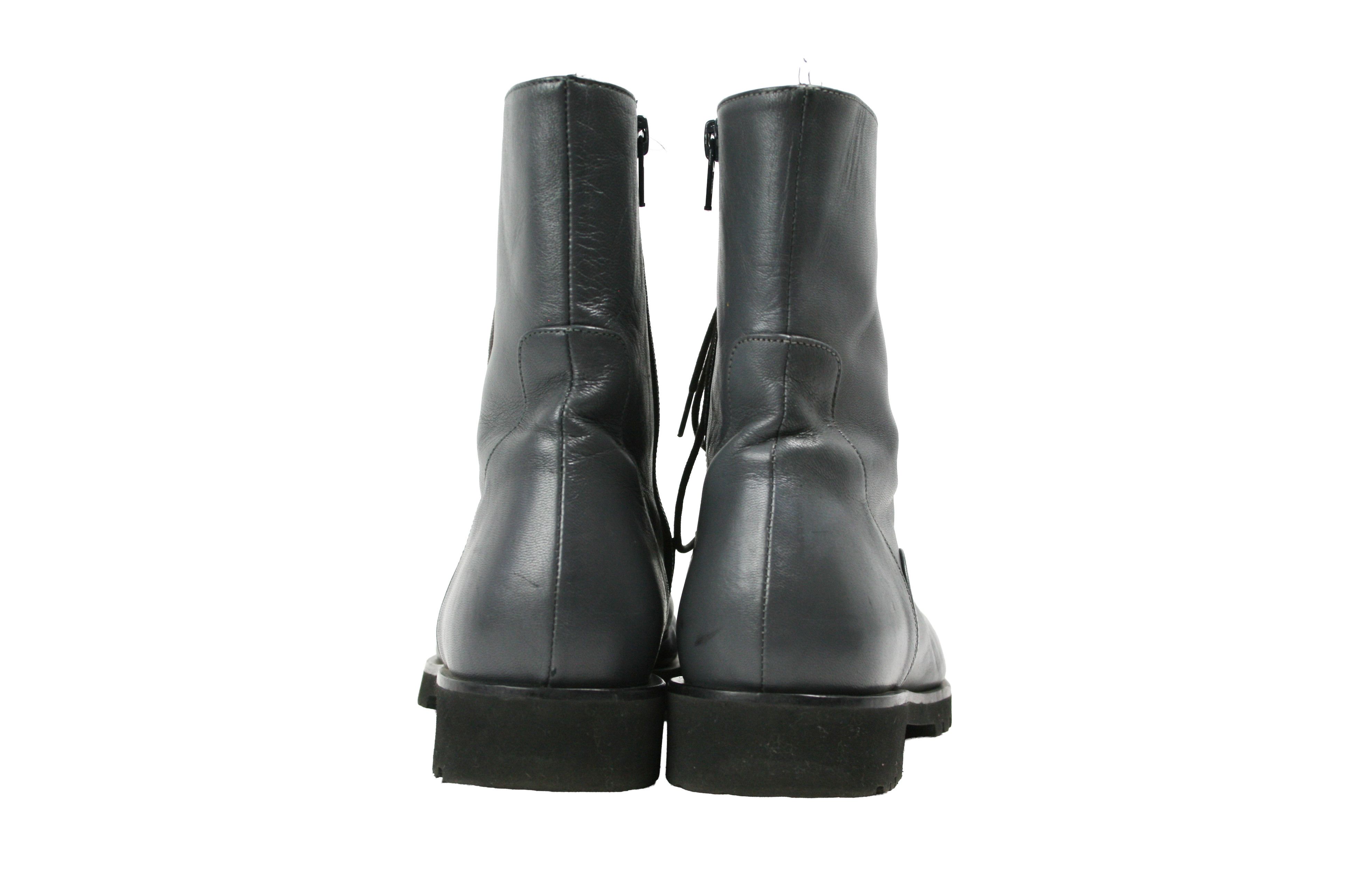 Fabiana Filippi Extra Light Leather Zip Ankle Combat Boots Size US 8 / IT 38 - 11 Thumbnail