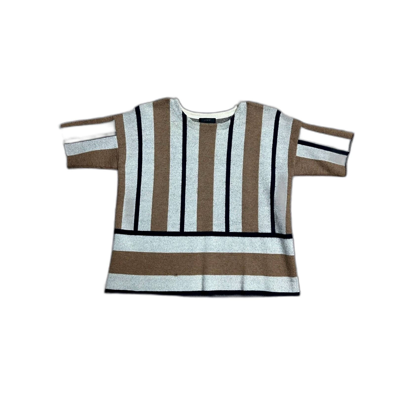 J.Crew J. Crew 100% Merino Wool Brown Striped Sweater Women's Small Size US S / EU 44-46 / 1 - 1 Thumbnail