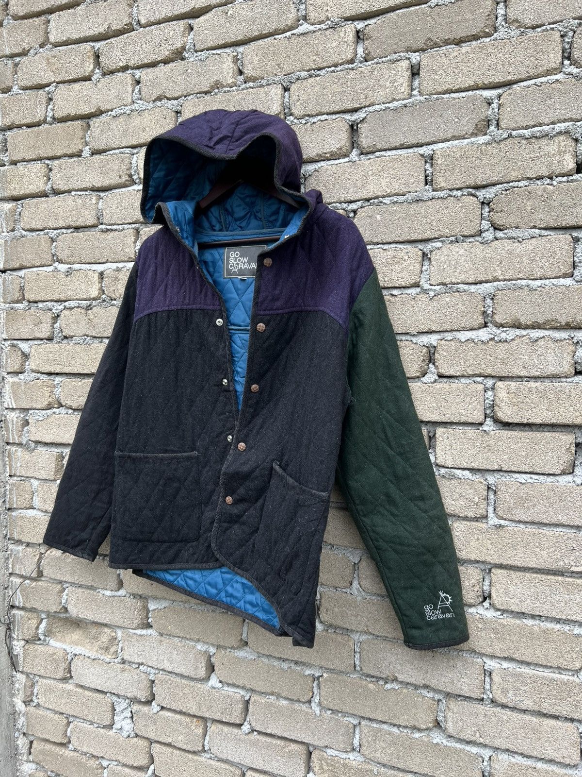 go slow caravan Go Slow Caravan Wool Hooded Jacket Size M / US 6-8 / IT 42-44 - 4 Thumbnail