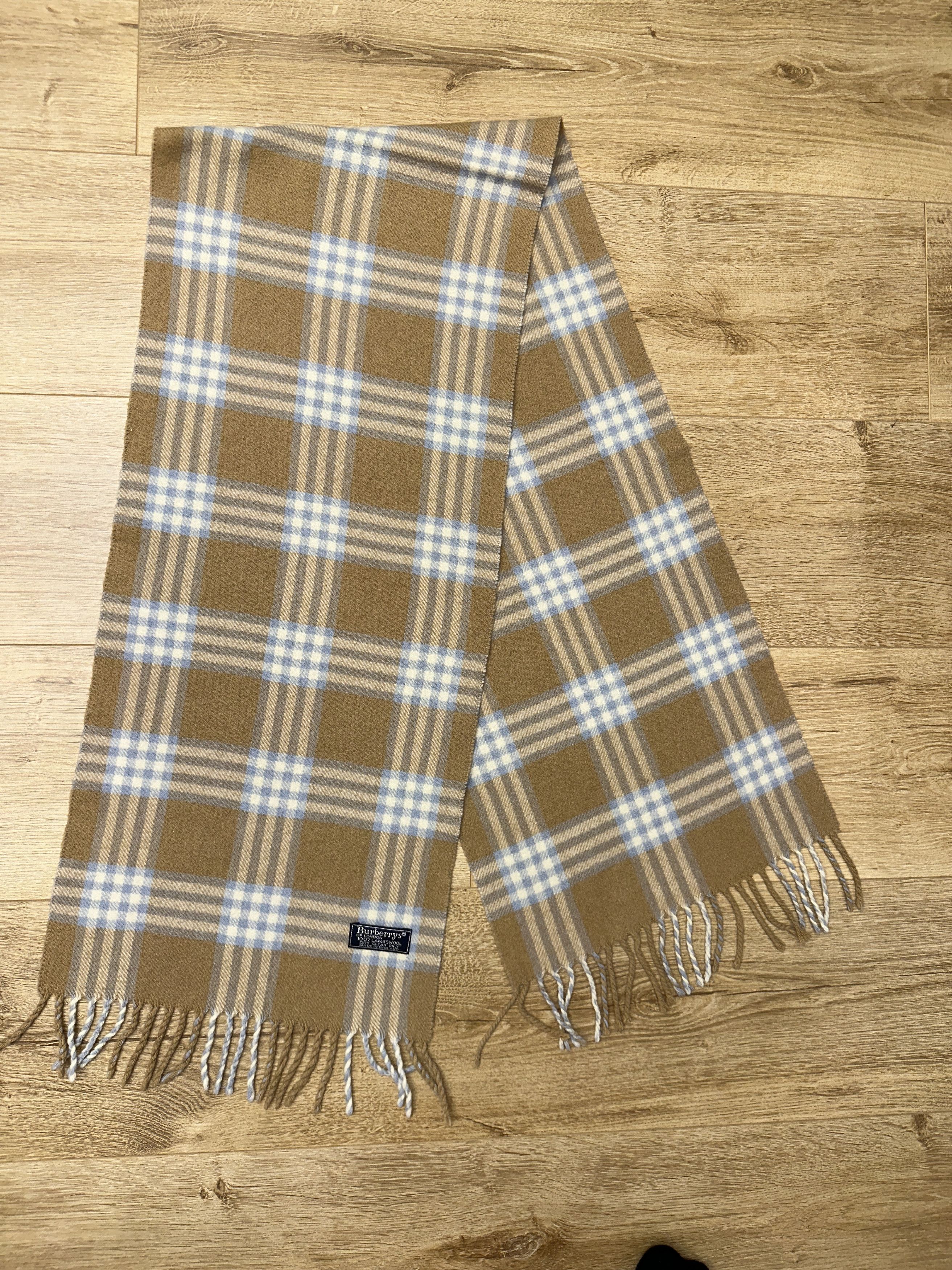 Burberry Burberrys Lambswool Check Vintage Scarf England 150x30cm Size ONE SIZE - 1 Thumbnail
