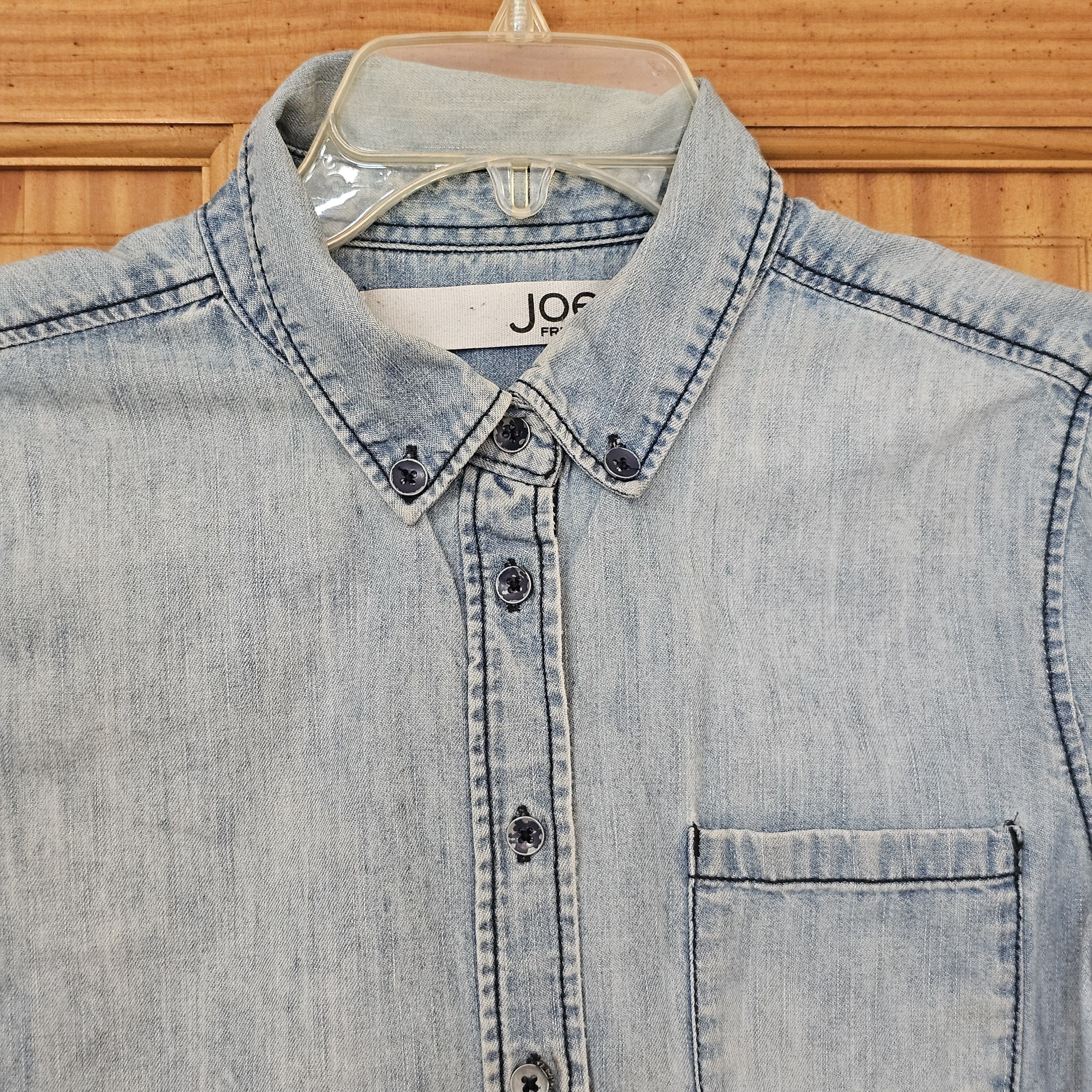 Other Women's Faded Wash Denim Chambray Button Up Long-Sleeve Top Size M / US 6-8 / IT 42-44 - 4 Thumbnail