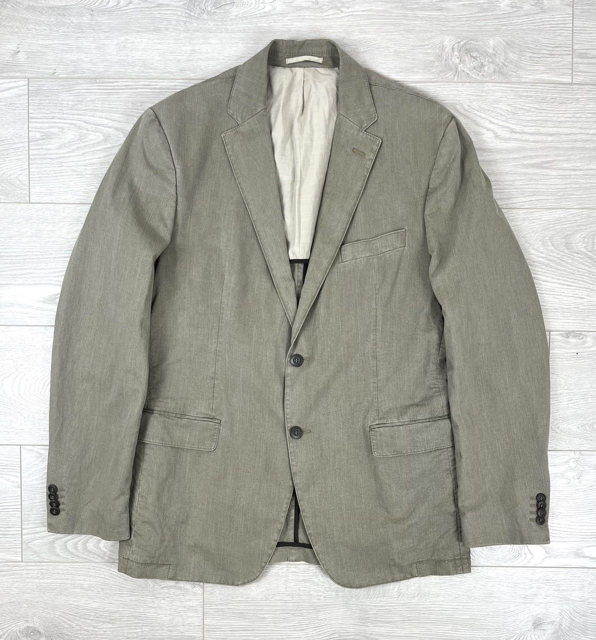 Balmain Balmain Vintage 00s Cotton Grey Blazer Jacket Size US L / EU 52-54 / 3 - 1 Thumbnail
