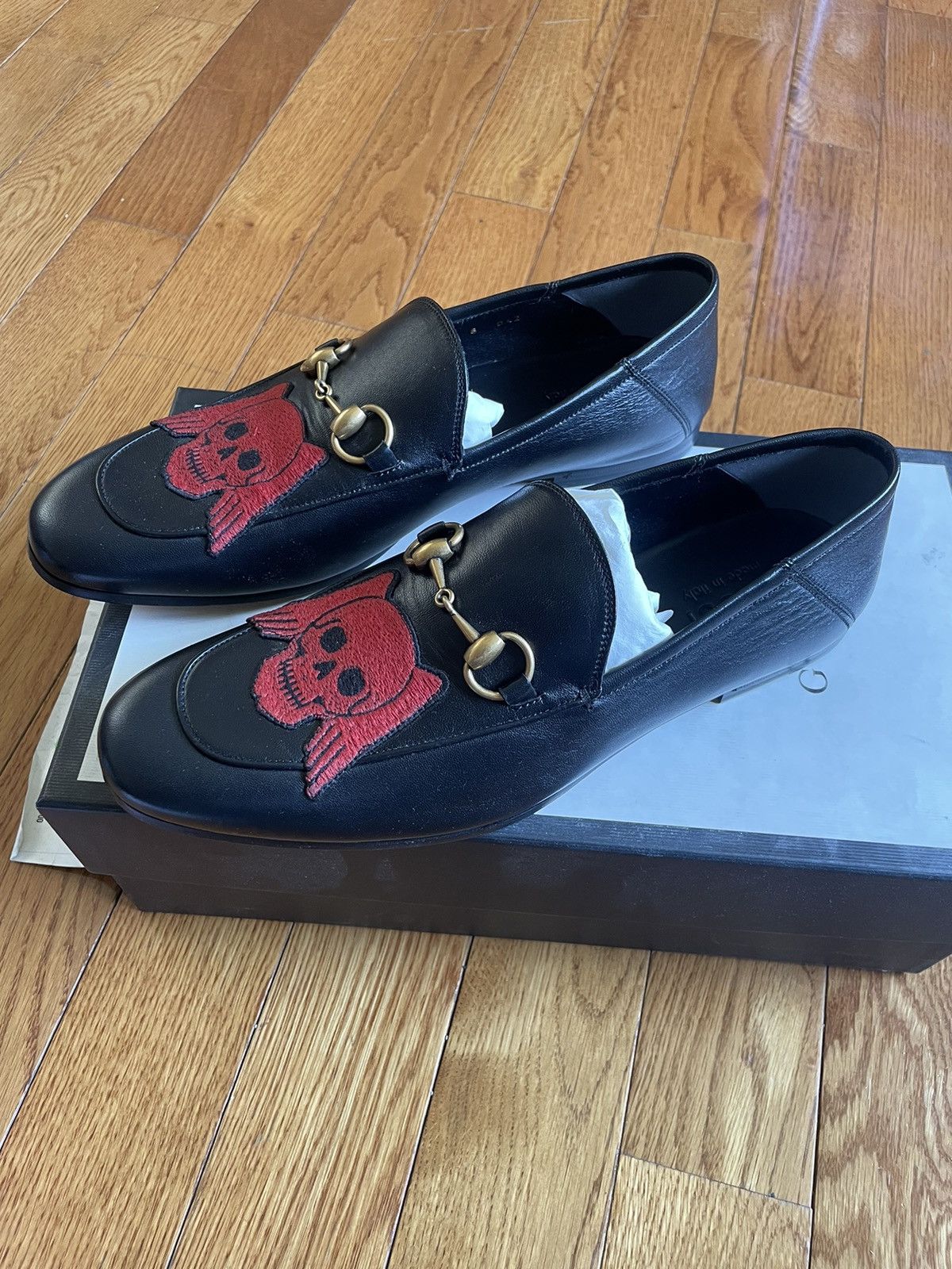Gucci MENS GUCCI SKULL BRIXTON LOAFERS Size US 8.5 / EU 41-42 - 3 Thumbnail