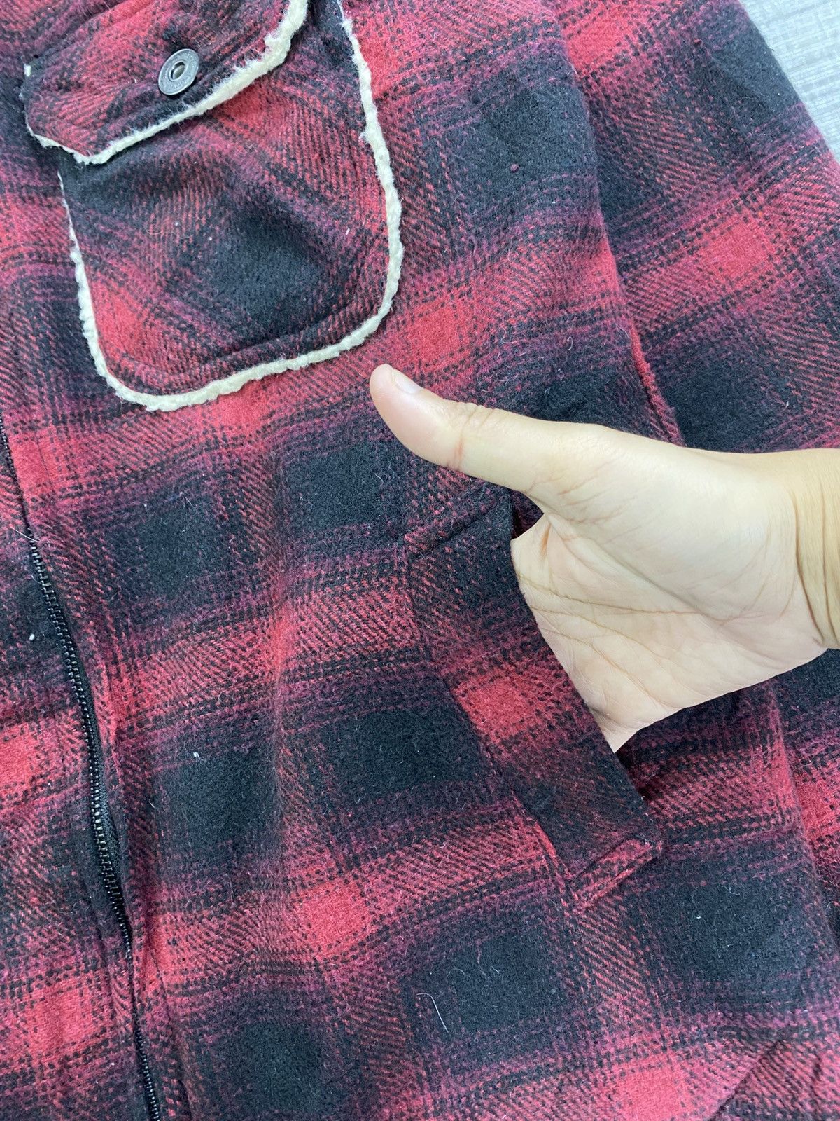 Vintage Vintage Growth By Grail Lined Sherpa Wool Flannel Jacket Size US M / EU 48-50 / 2 - 7 Thumbnail
