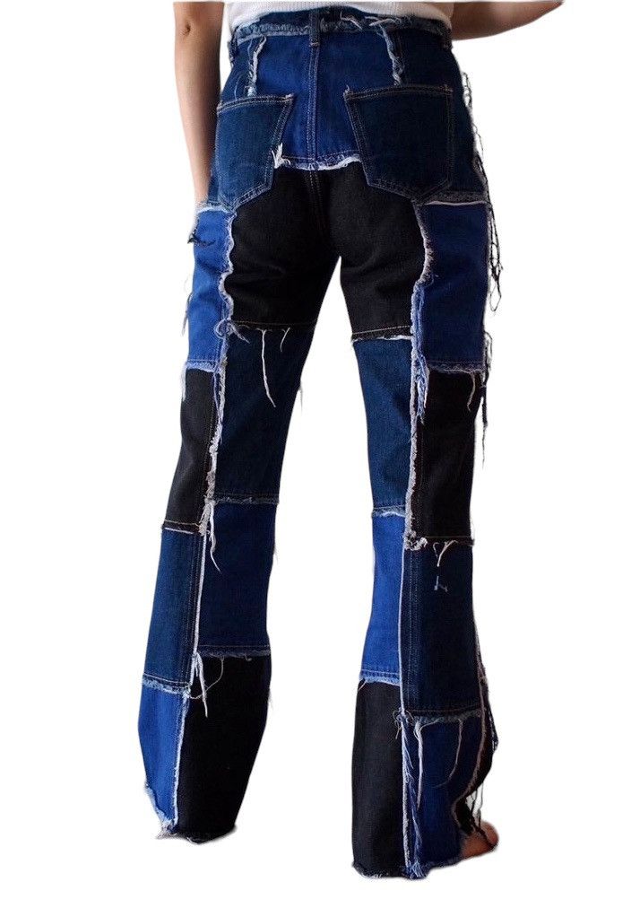 Japanese Brand Japanese Brand Patchwork High Waish Button fly Splied Jeans Size 28" / US 6 / IT 42 - 2 Thumbnail