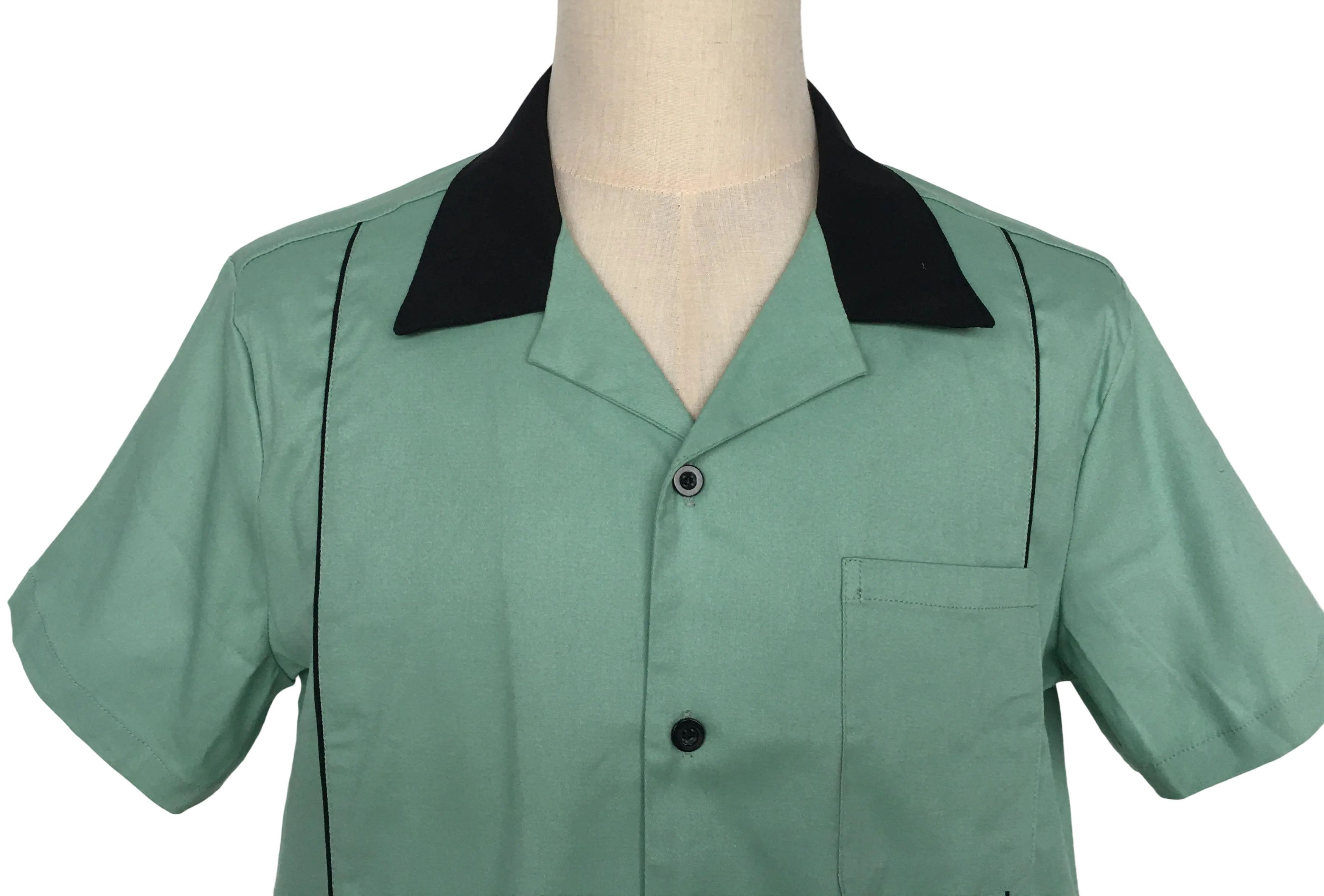 Other Mint green-Vintage Style Design Shirts For Men Size US L / EU 52-54 / 3 - 4 Thumbnail